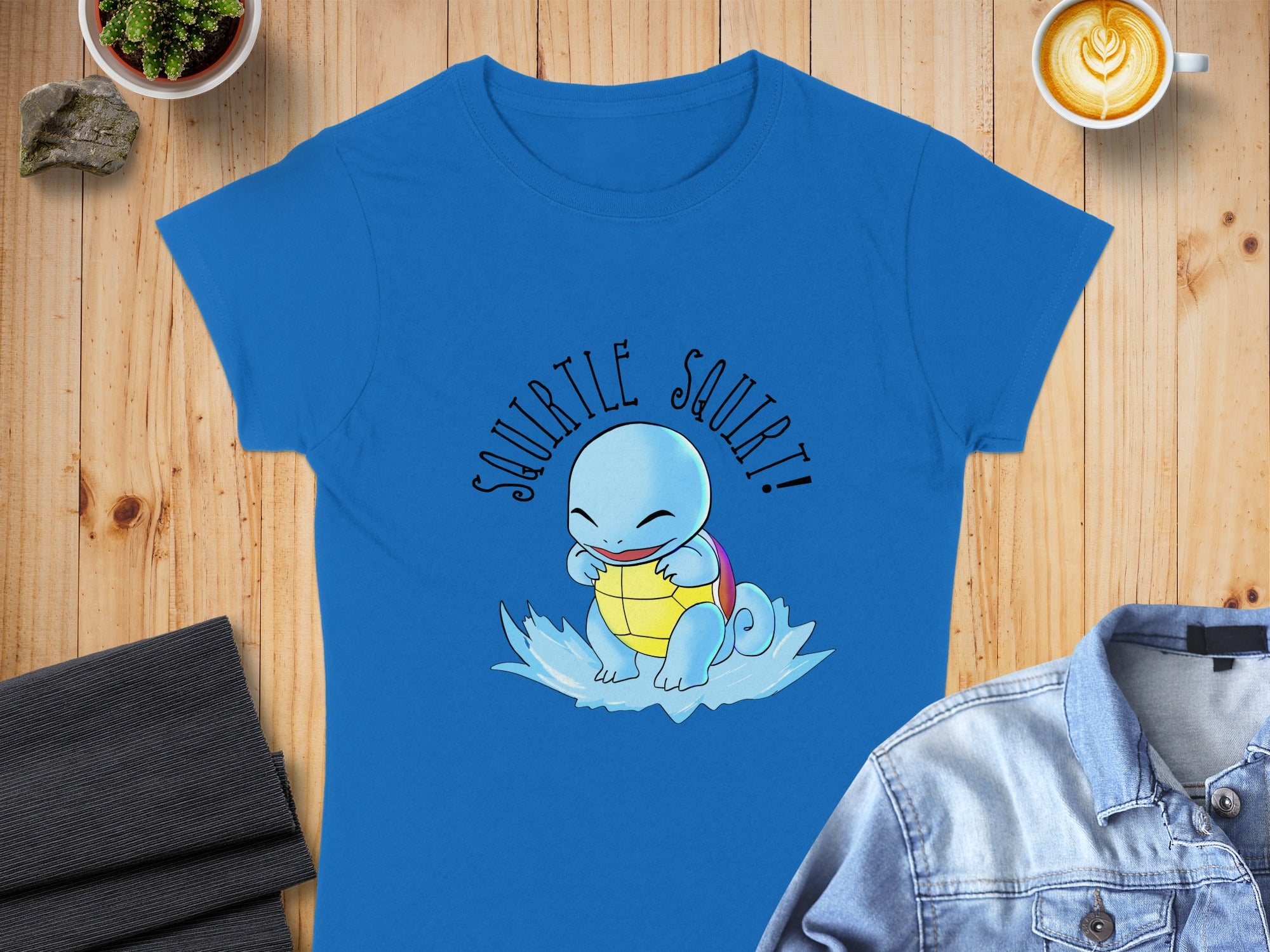 Cute Squirtle Squirt Graphic Print T-shirt for Kids