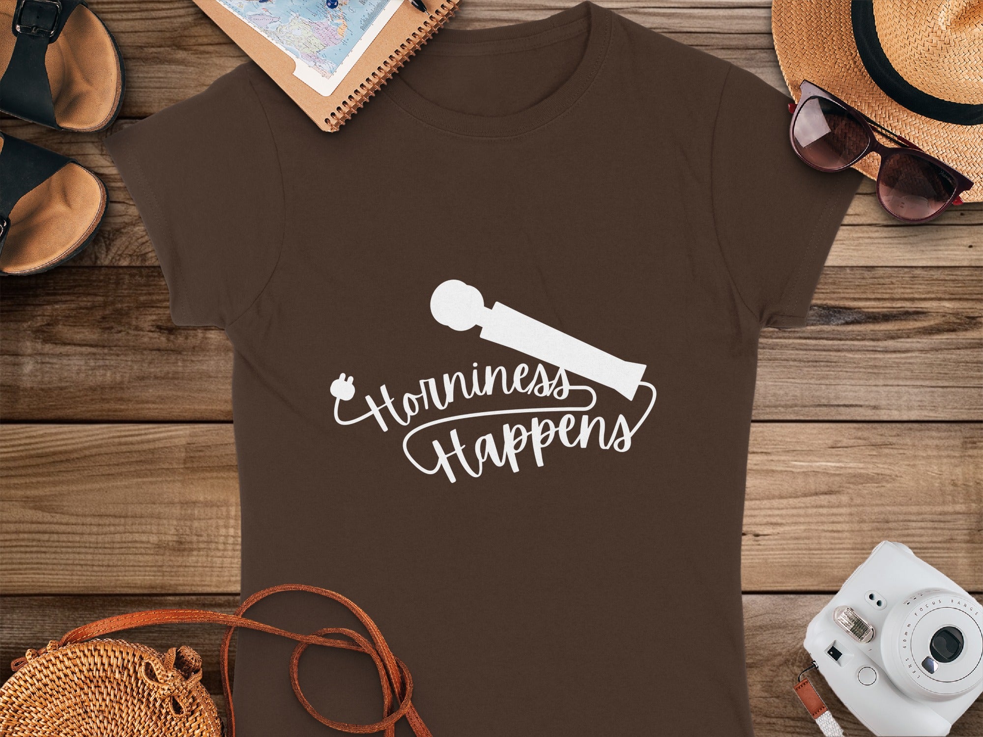 Horniness Happens Fun Graphic Tee Shirt