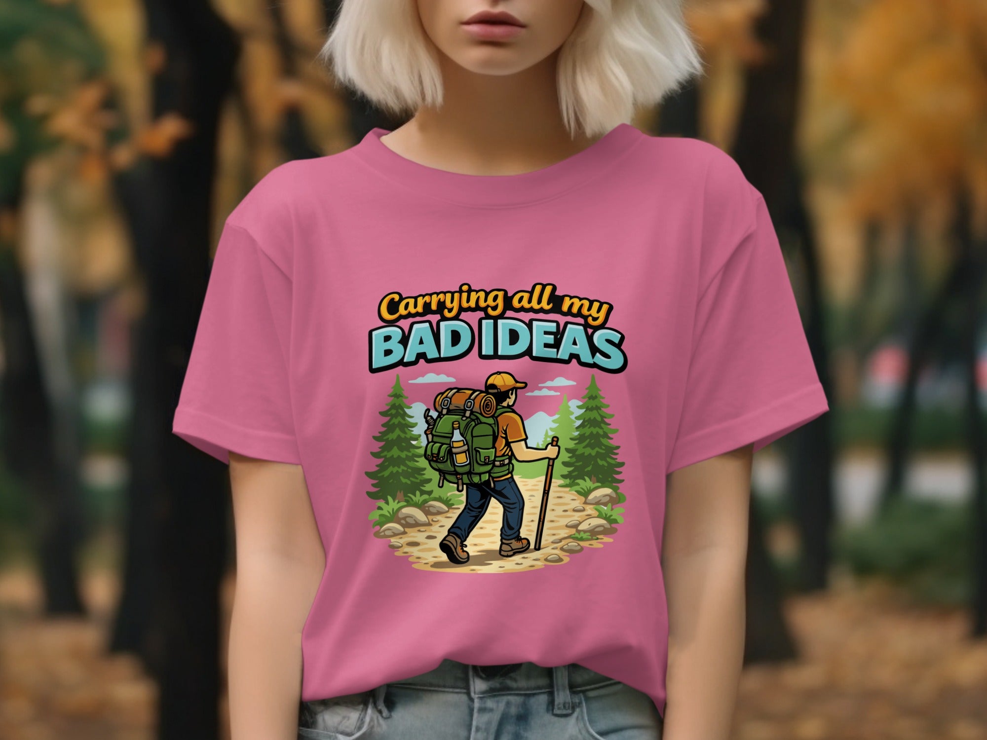 Carrying All My Bad Ideas Hiking Graphic Shirt