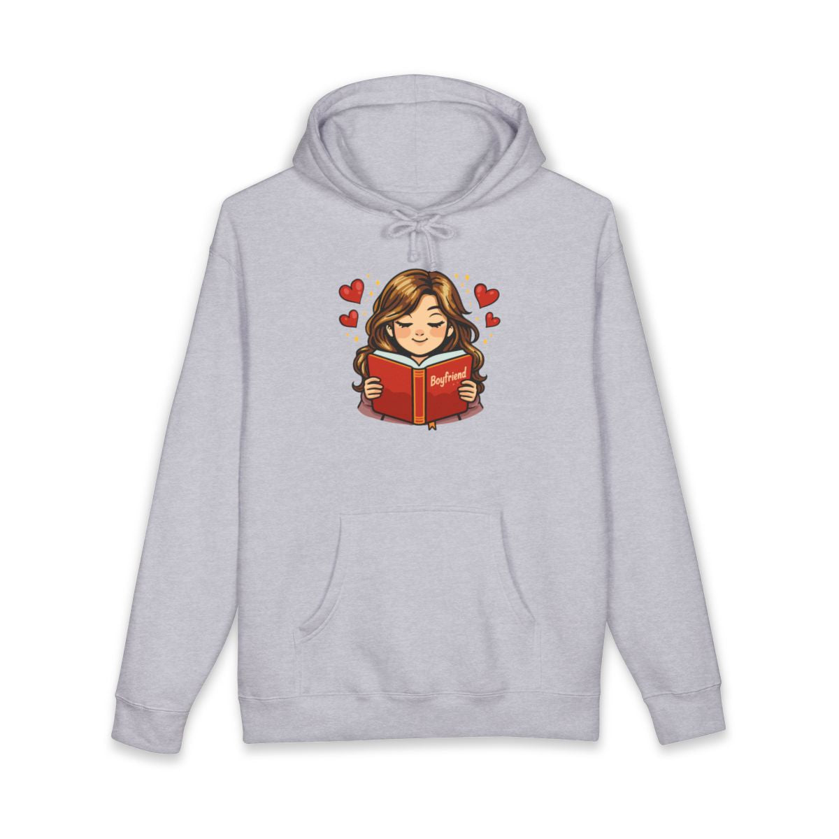 Girl Reading Boyfriend Book Design Hoodie