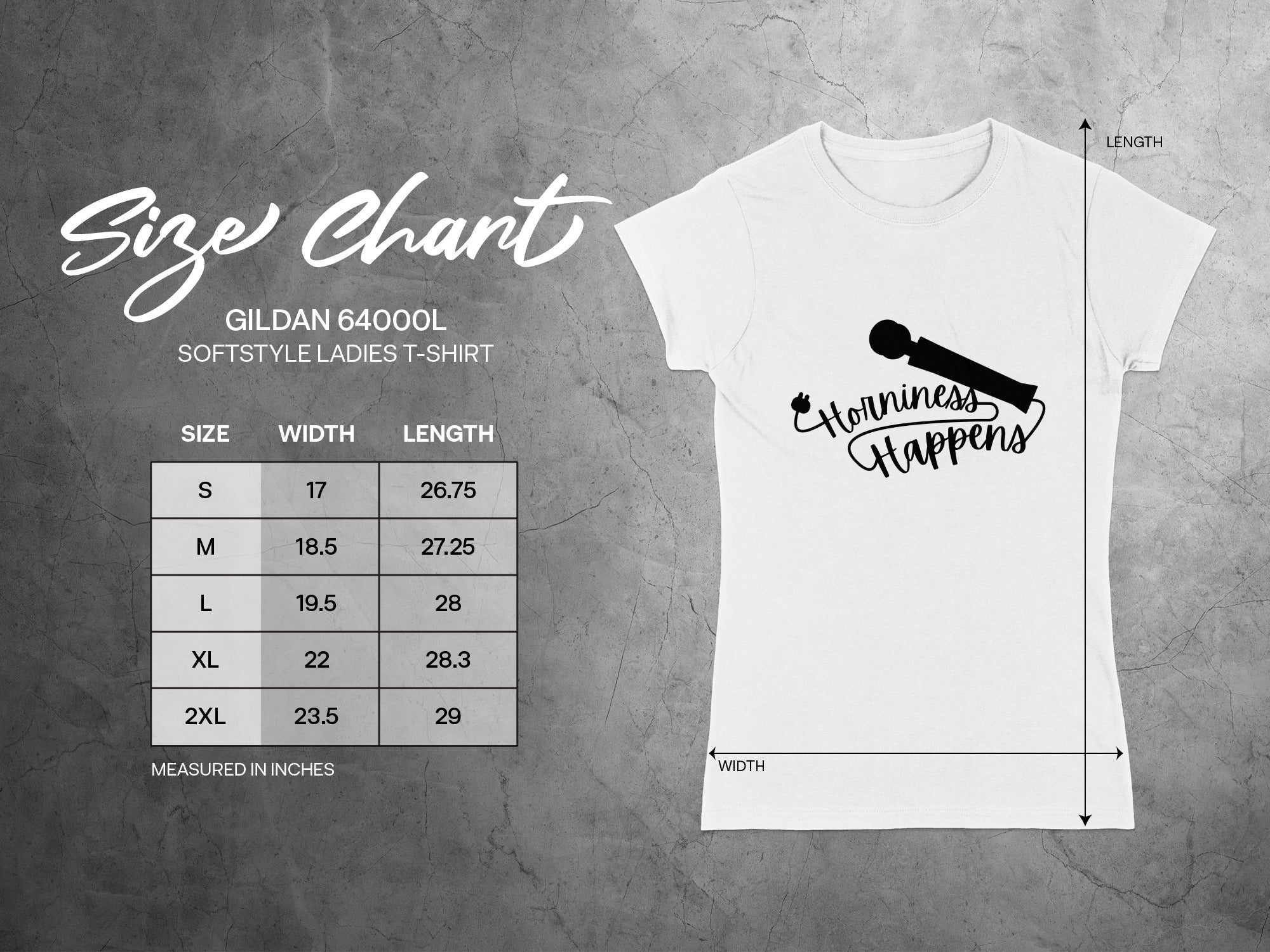 'Horniness Happens Microphone Gildan 64000L T-Shirt'