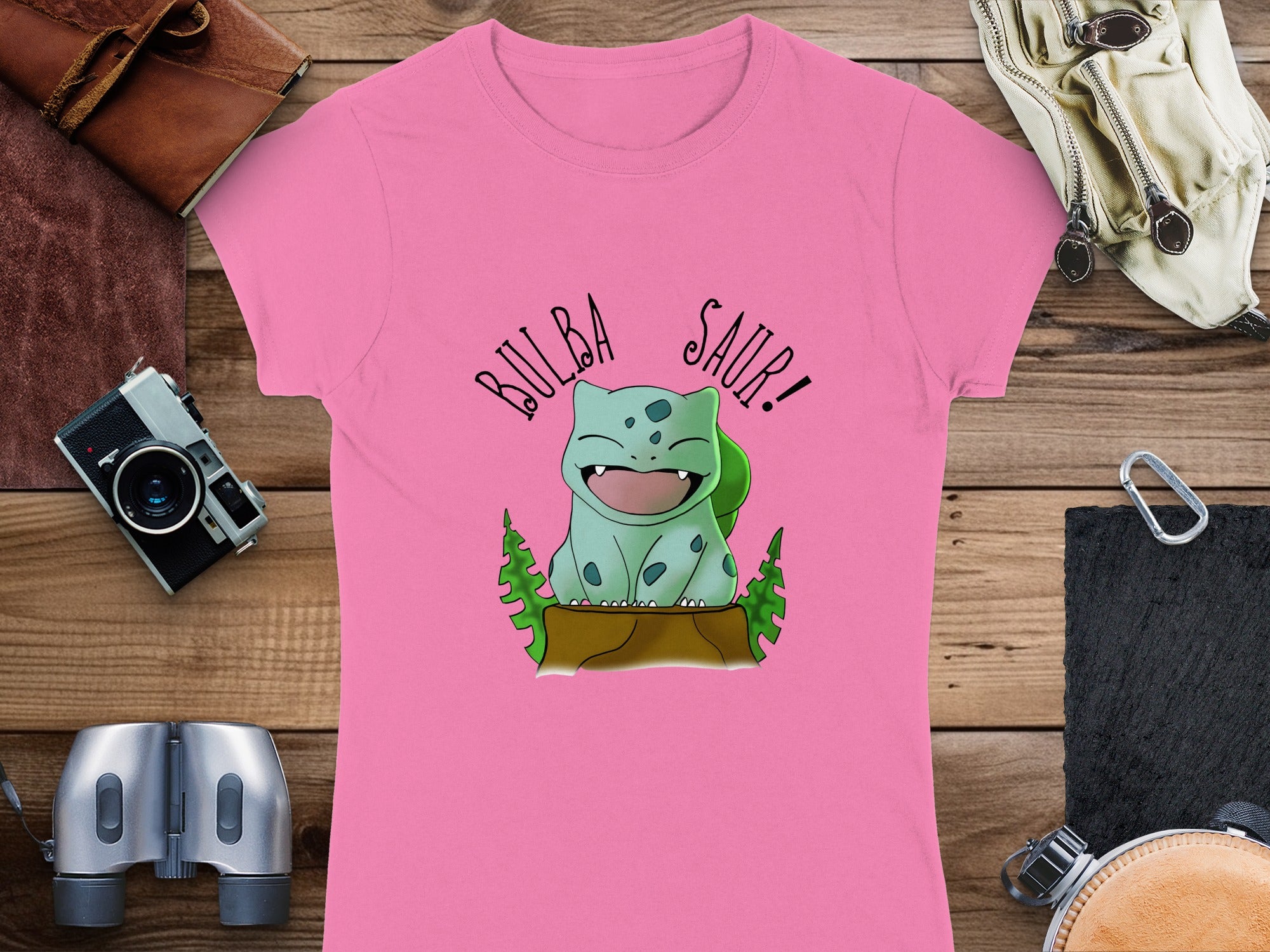 Bulbasaur Graphic Design Pink Women's T-Shirt