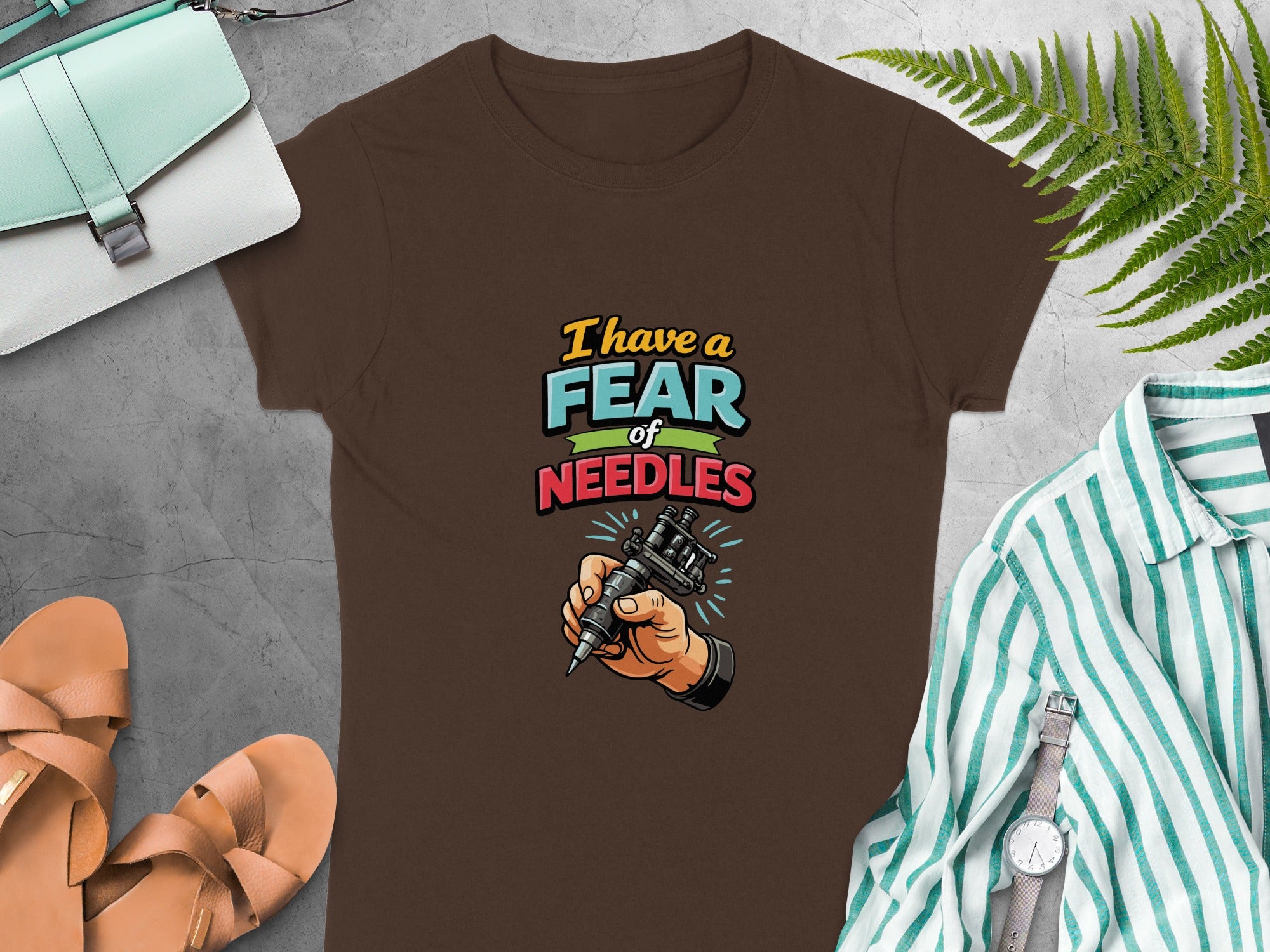 I Have a Fear of Needles Funny Graphic T-Shirt