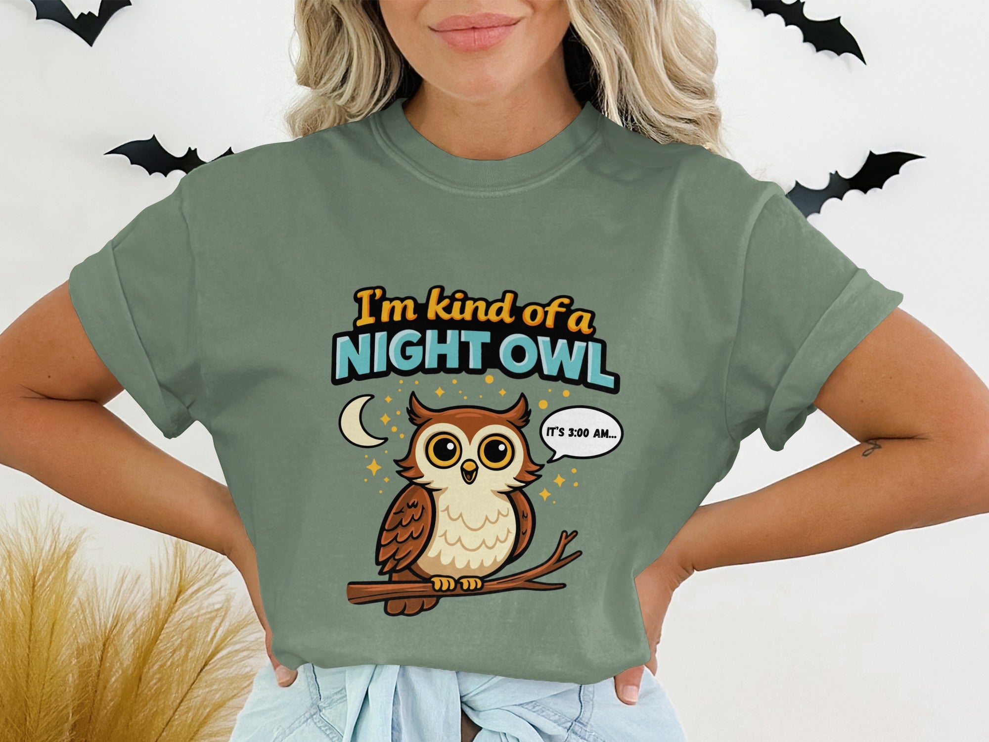 I'm Kind of a Night Owl Cute Owl Graphic Shirt