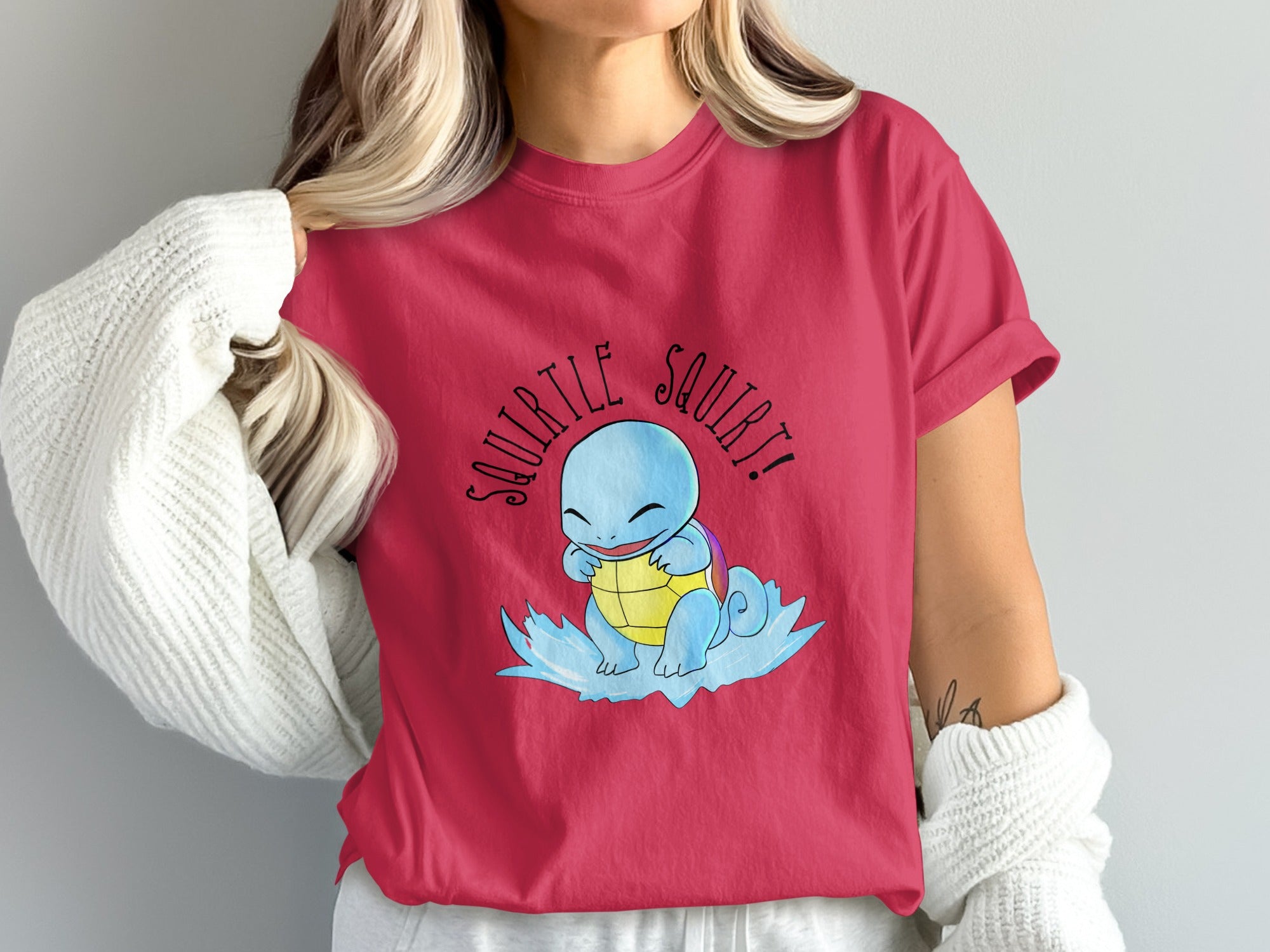 Squirtle Squirt Cute Graphic Short Sleeve Shirt