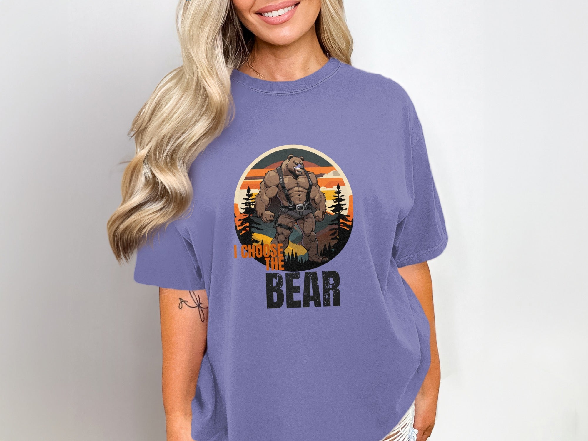 I Choose The Bear Graphic Tee for Outdoor Enthusiasts