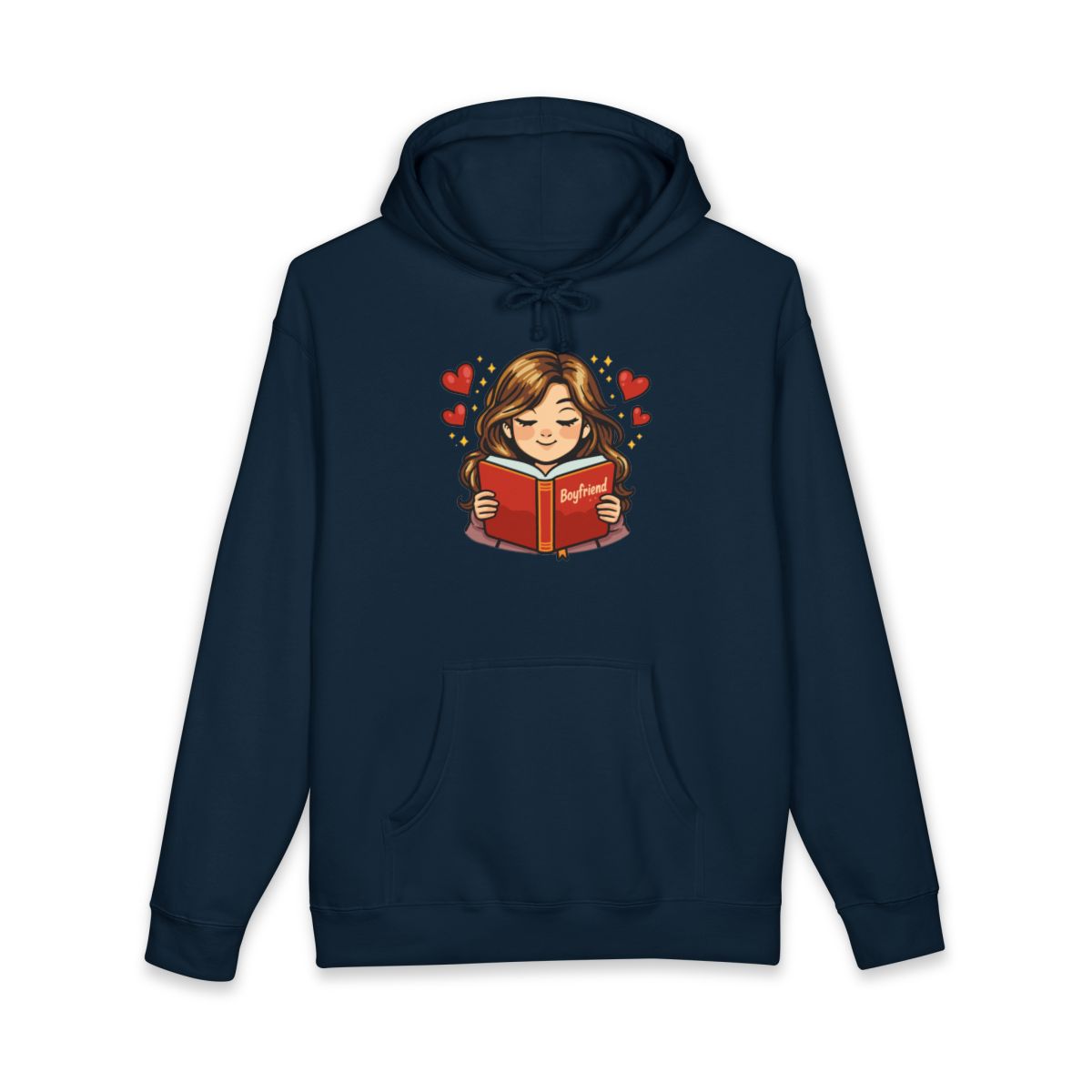 Cute Girl Reading Boyfriend Book Hoodie Product