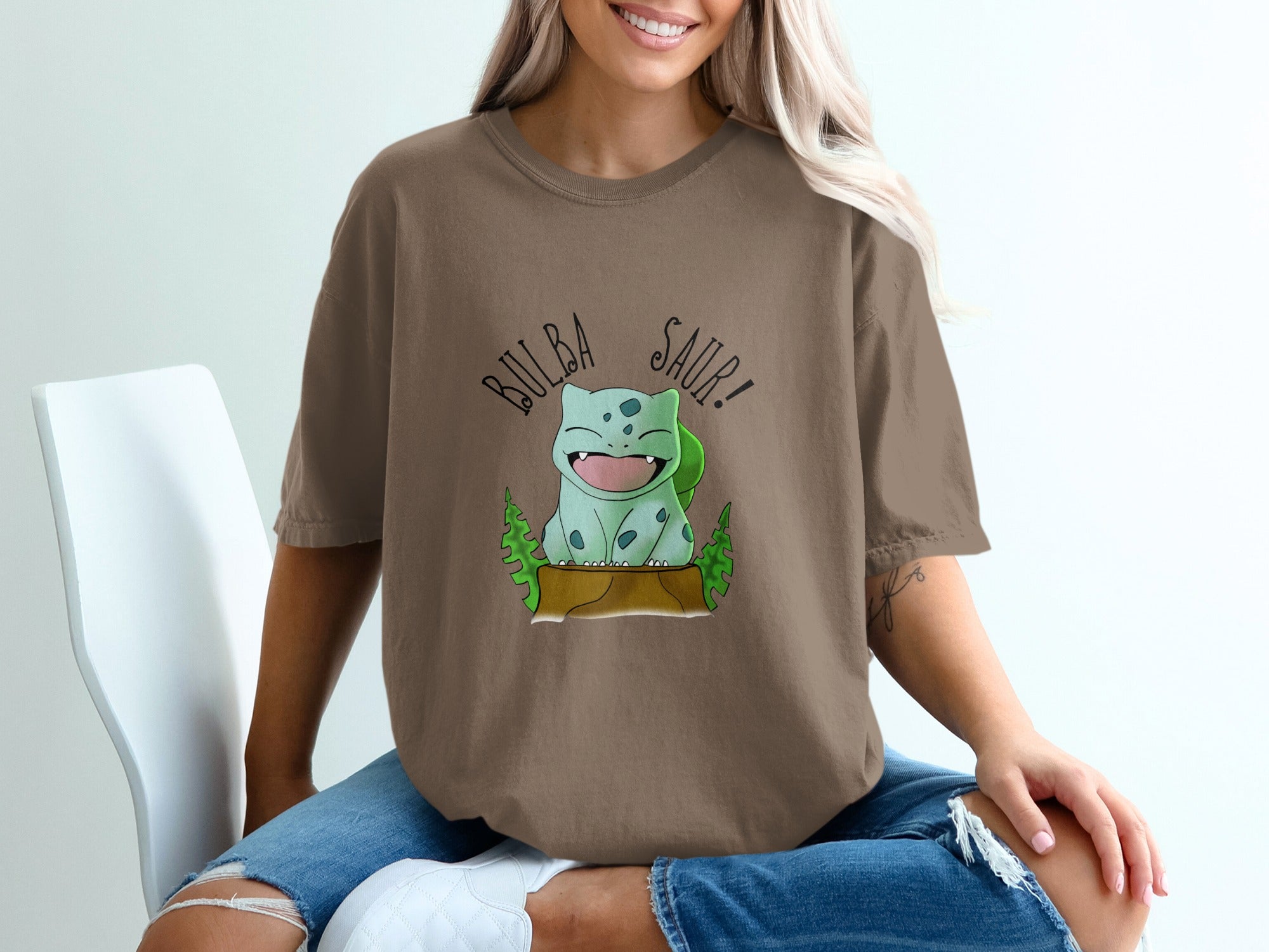 Bulba Saur Graphic Tee with Cute Character Design Shirt