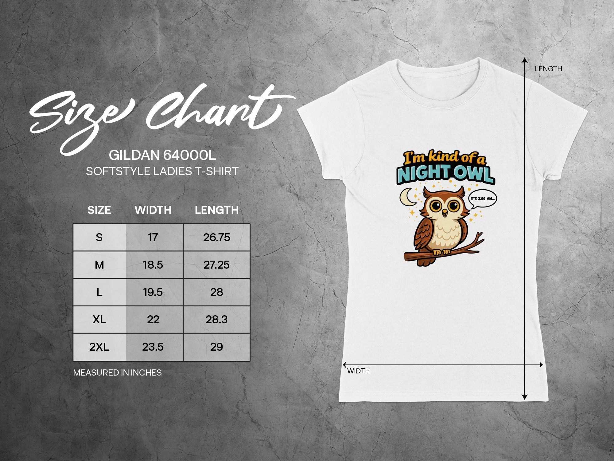 I'm Kind of a Night Owl Gildan 64000L Softstyle T-Shirt