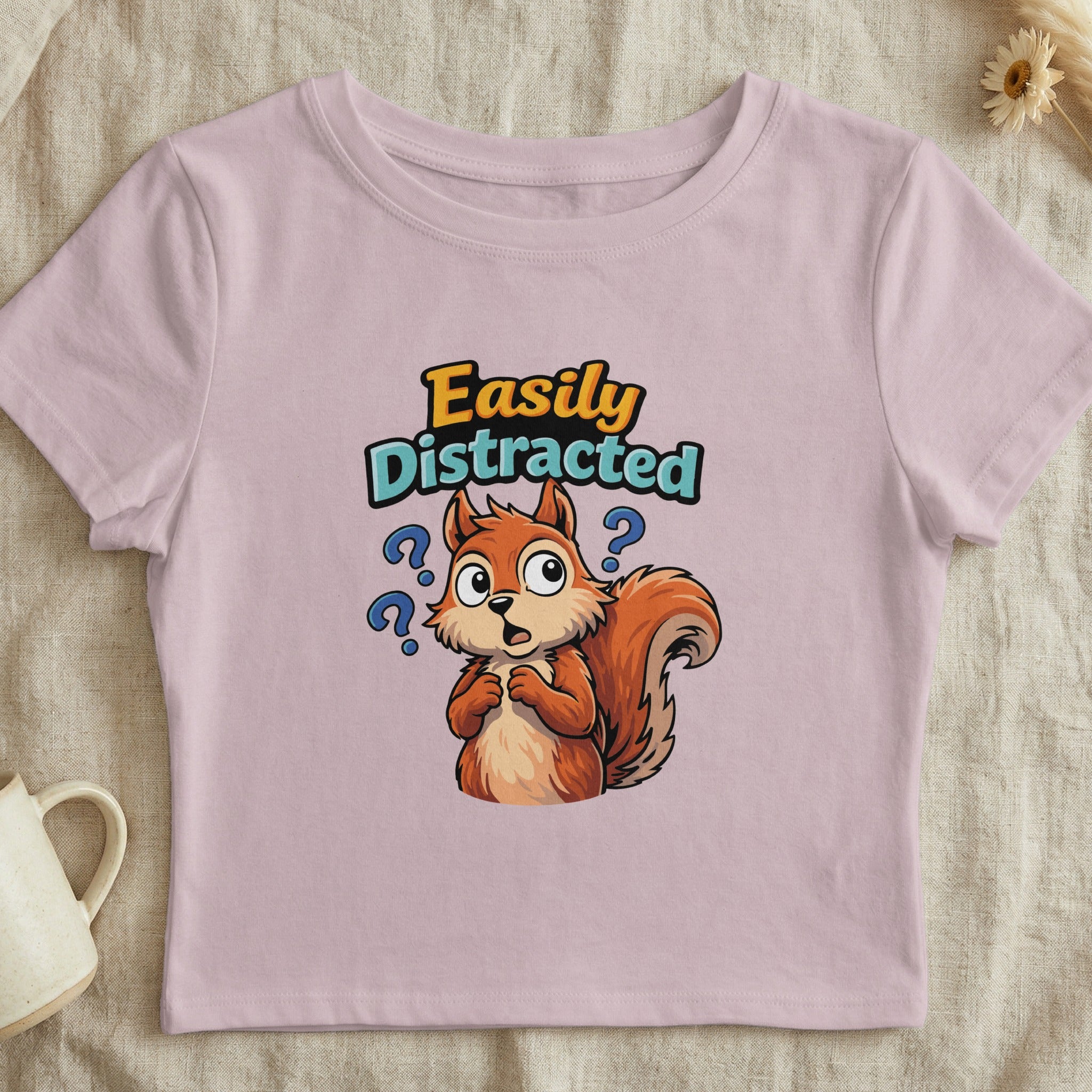 Easily Distracted Squirrel Graphic T-Shirt