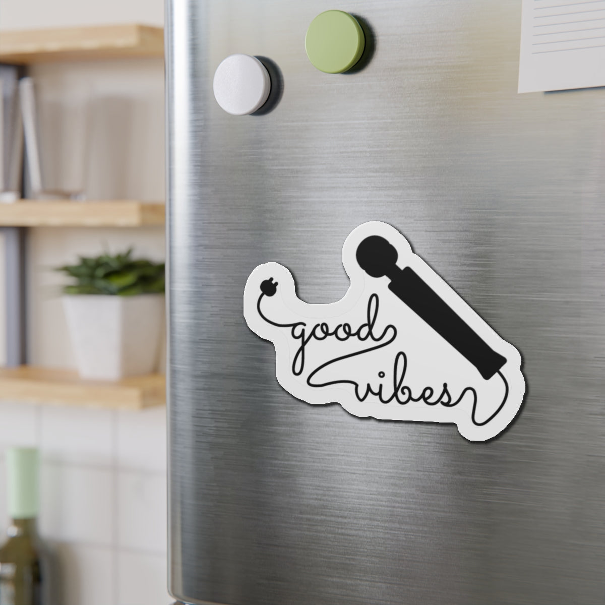Good Vibes Microphone Design Sticker for Your Space