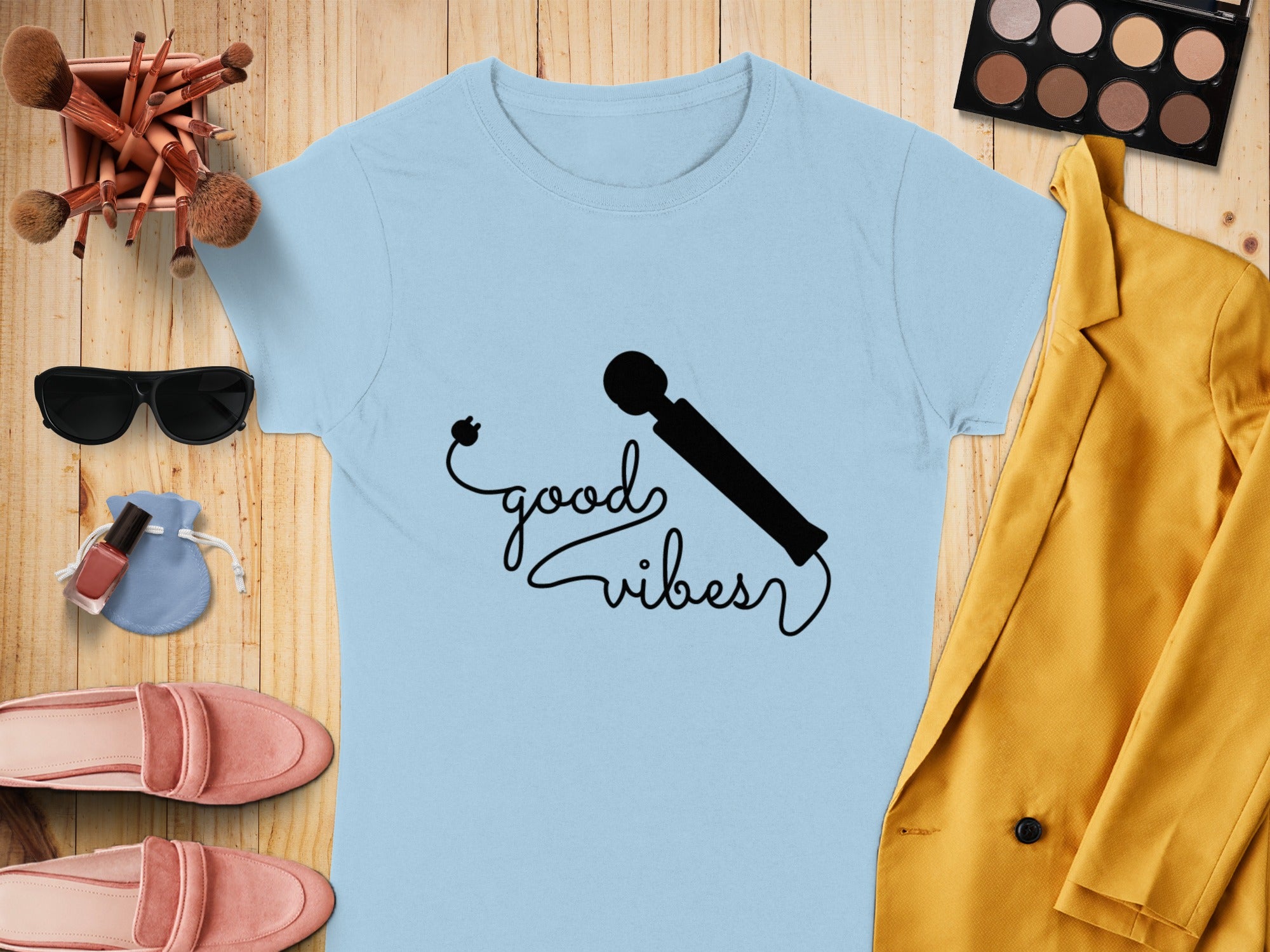 Good Vibes Microphone Graphic T-shirt Product