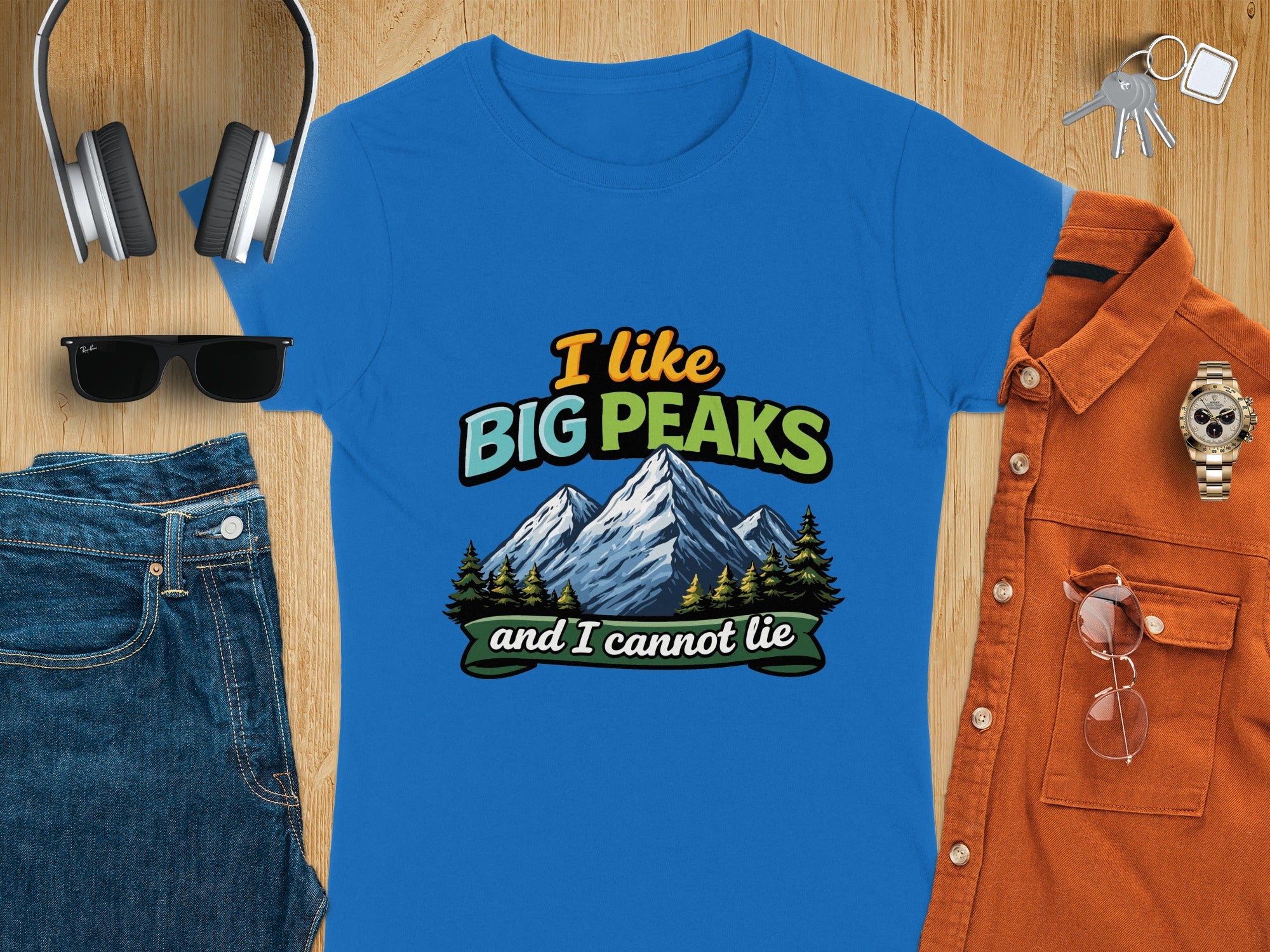 I Like Big Peaks And I Cannot Lie Mountain Graphic Shirt