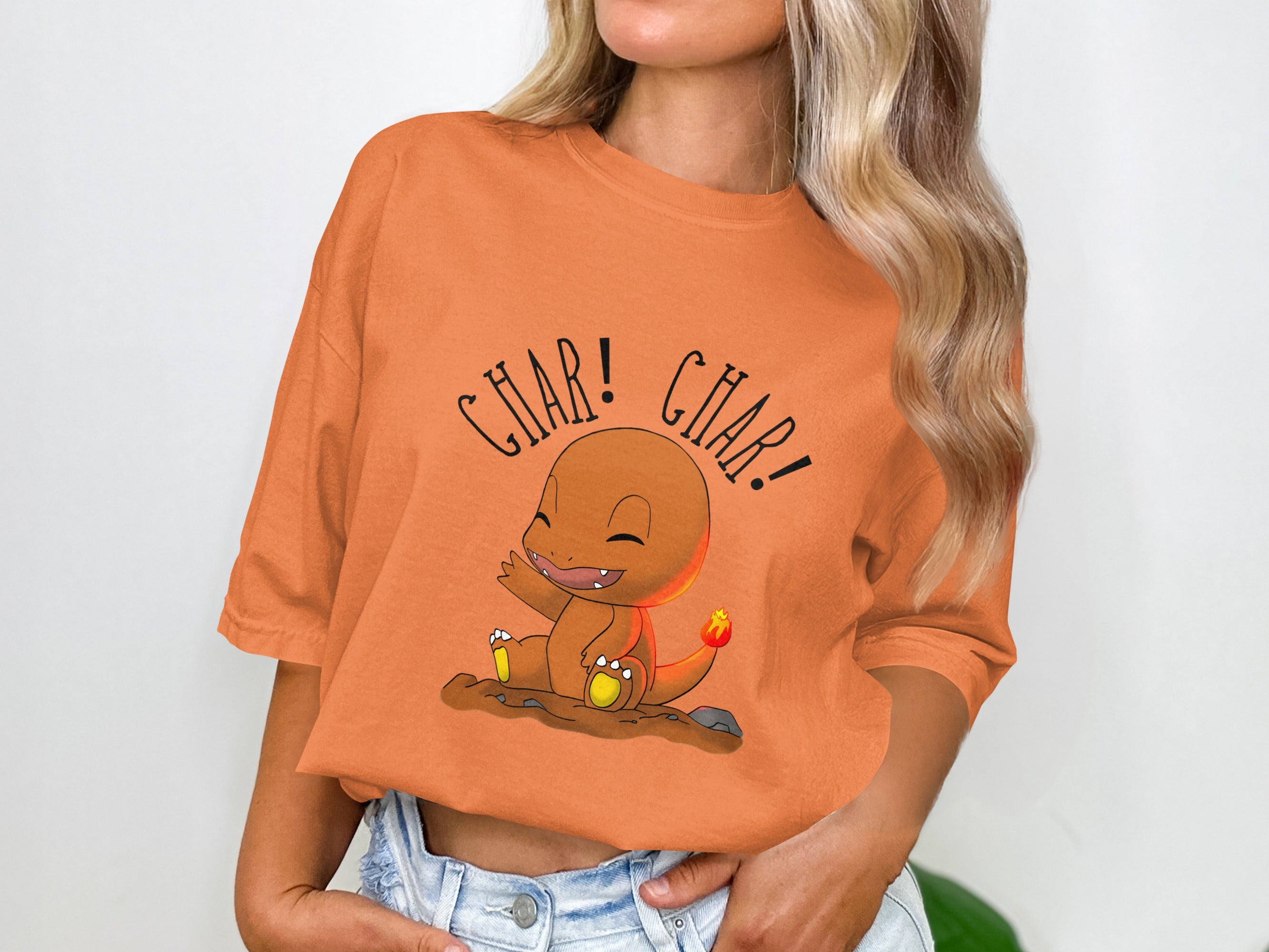 Cute Char Character Graphic Design T-Shirt