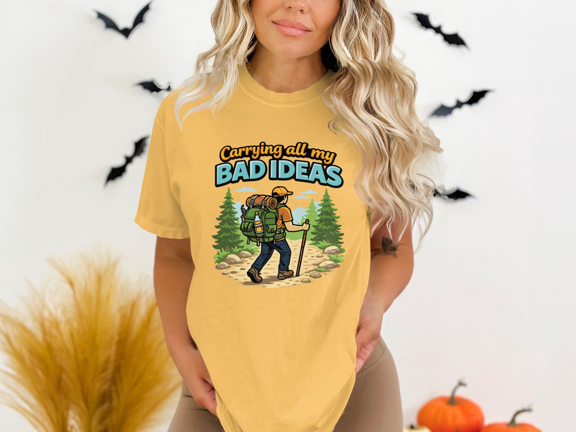 Carrying All My Bad Ideas Hiker T-Shirt Product