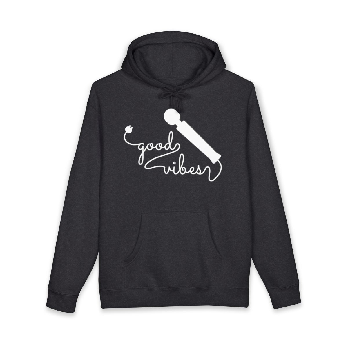 Good Vibes Graphic Black Hooded Sweatshirt