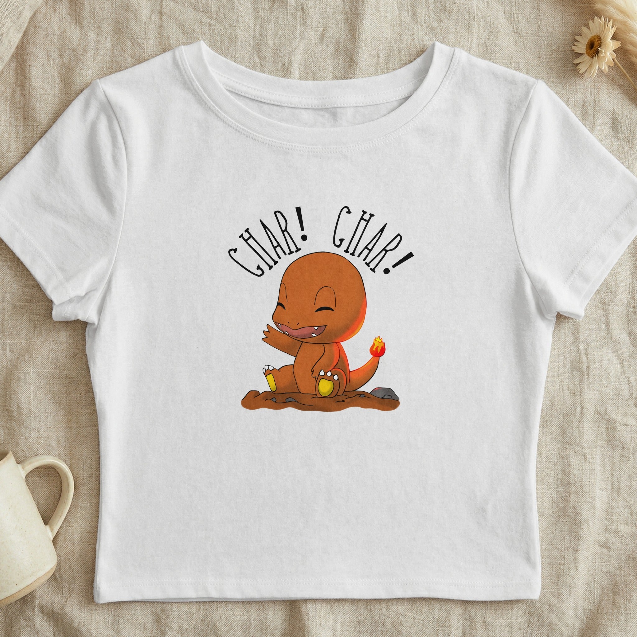 Char! Char! Cute Little Dragon Cropped T-Shirt