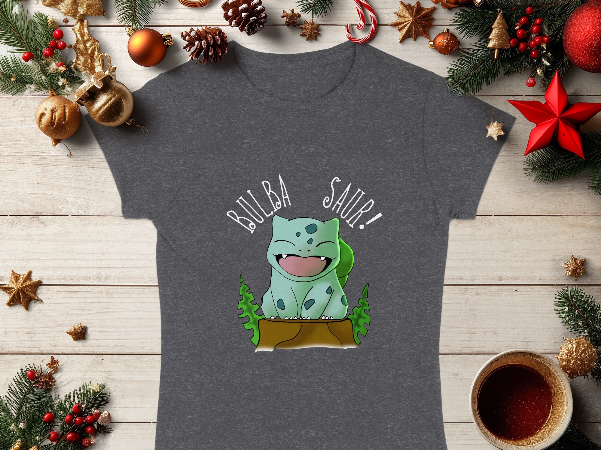 Bulbasaur Themed Graphic Tee Perfect for Holiday Gifts