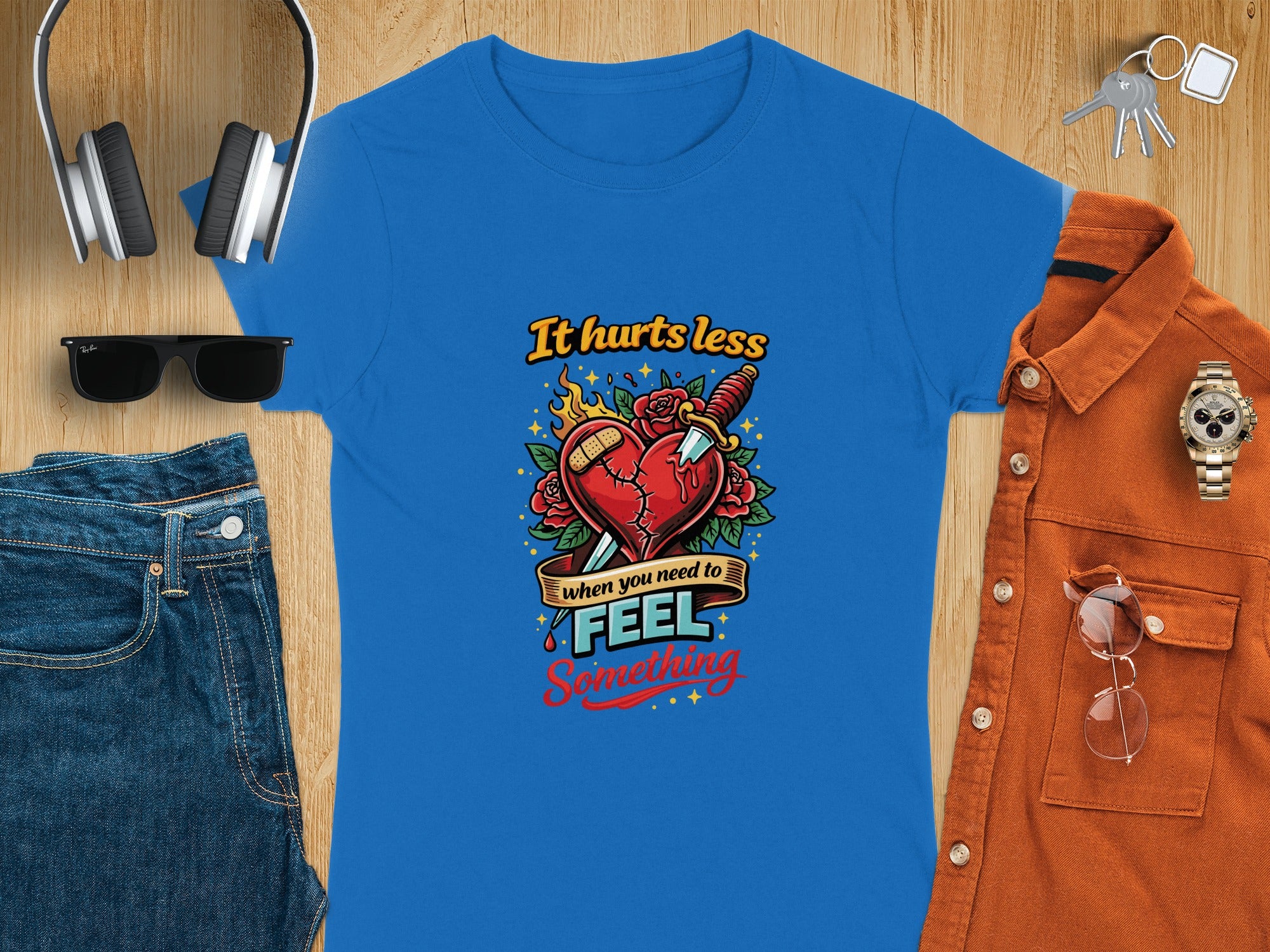 It Hurts Less When You Need to Feel Something T-shirt