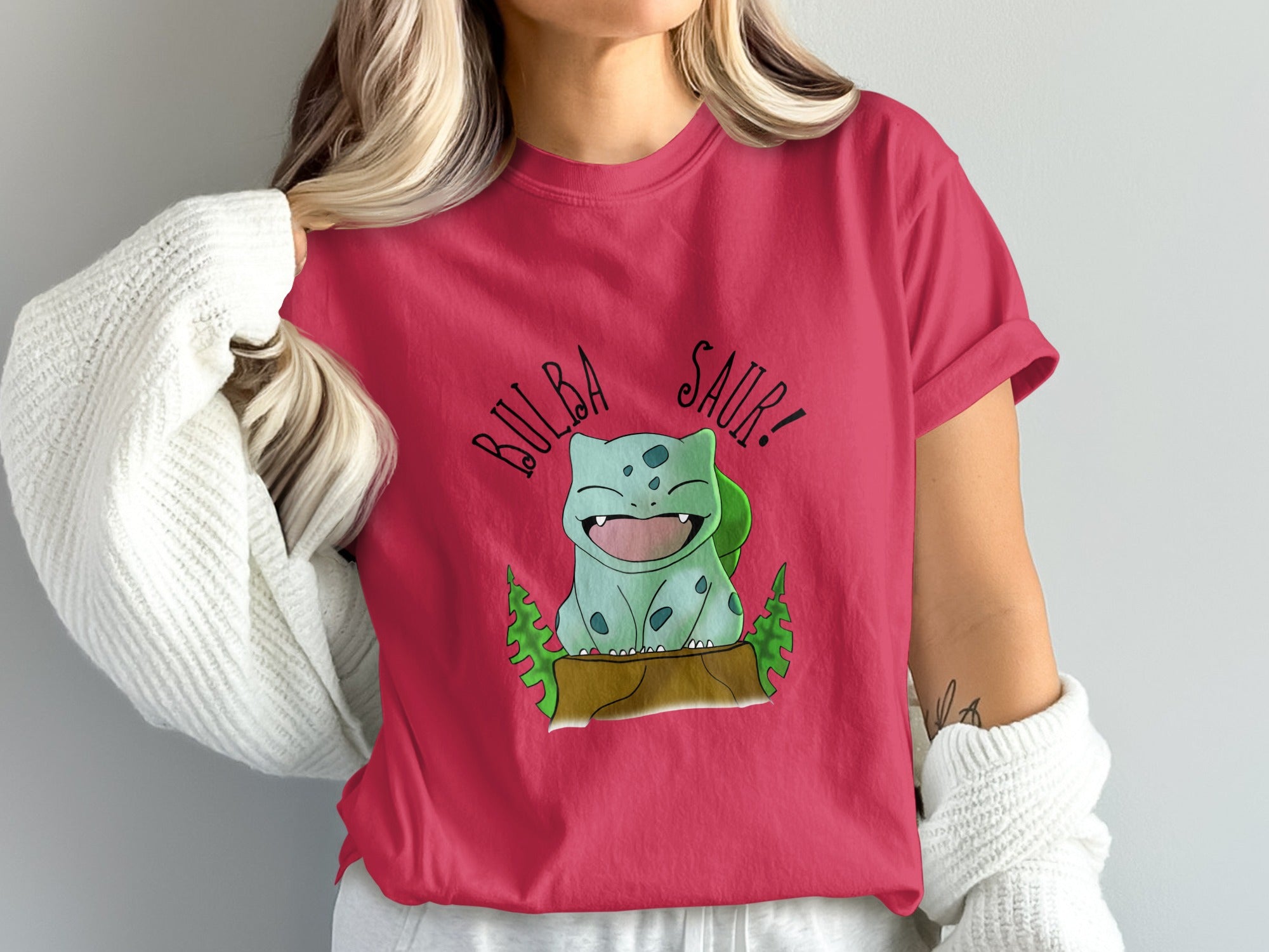 Bulbasaur Cartoon Character Graphic T-Shirt