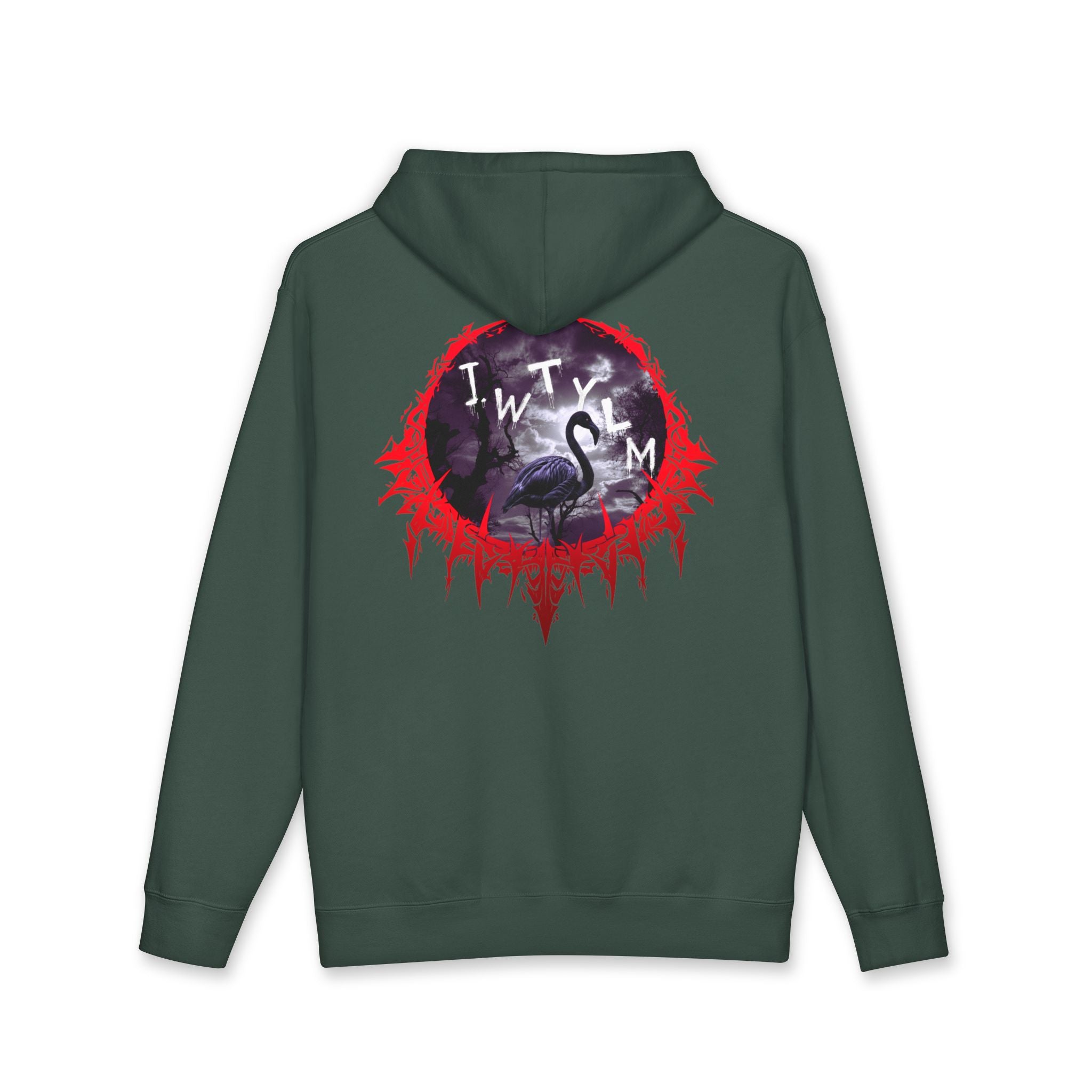 Dark Green Flamingo Spiky Red Border JWTYLM Design product type