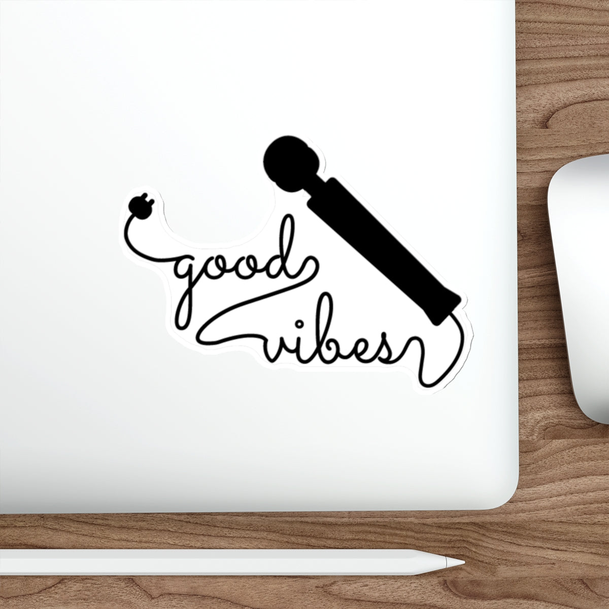 Good Vibes Microphone Sticker for Laptop and Decor