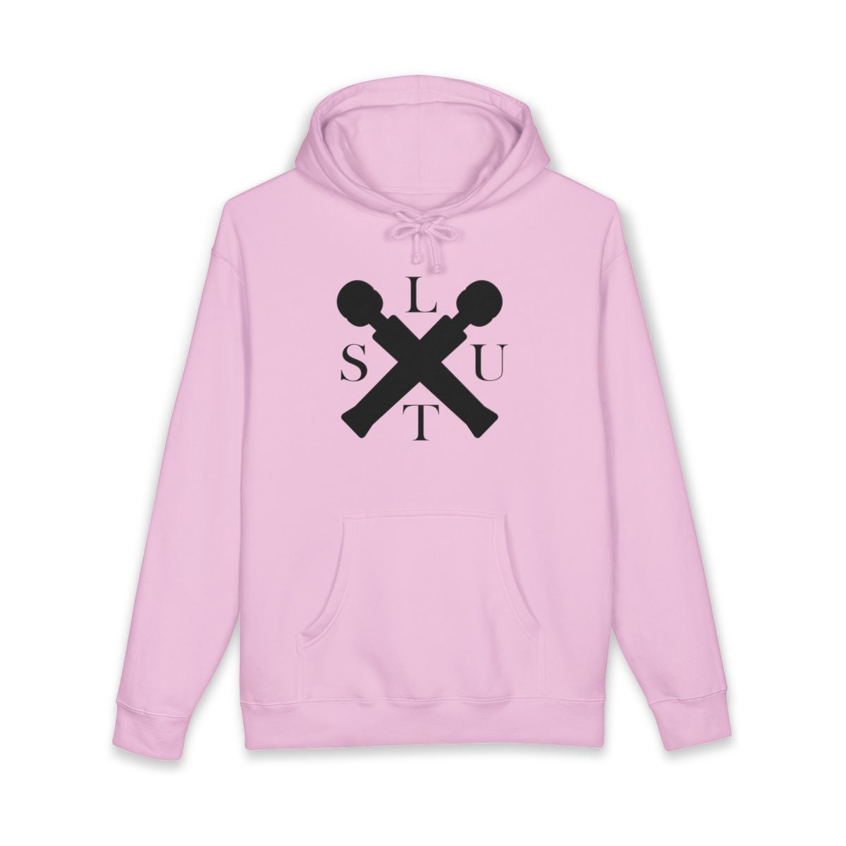 Stylish Pink Hoodie with Unique Graphic Design