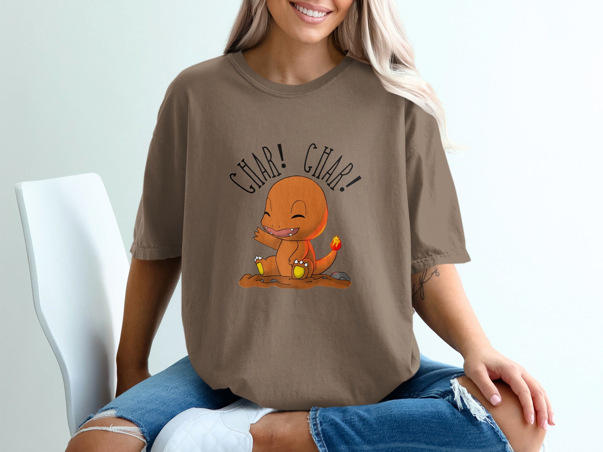 Char! Char! Orange Cartoon Character T-Shirt