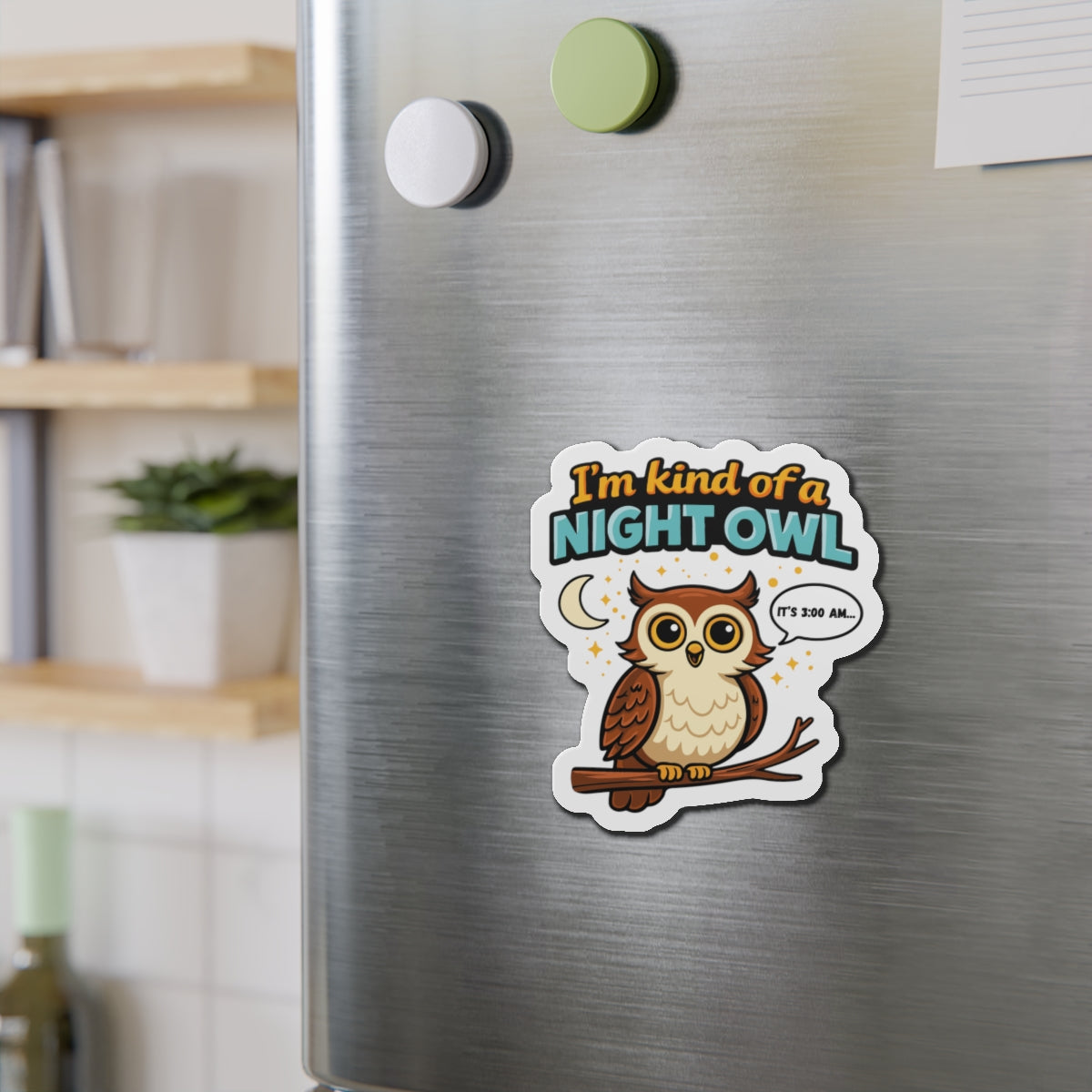 I'm Kind of a Night Owl Funny Owl Themed Sticker