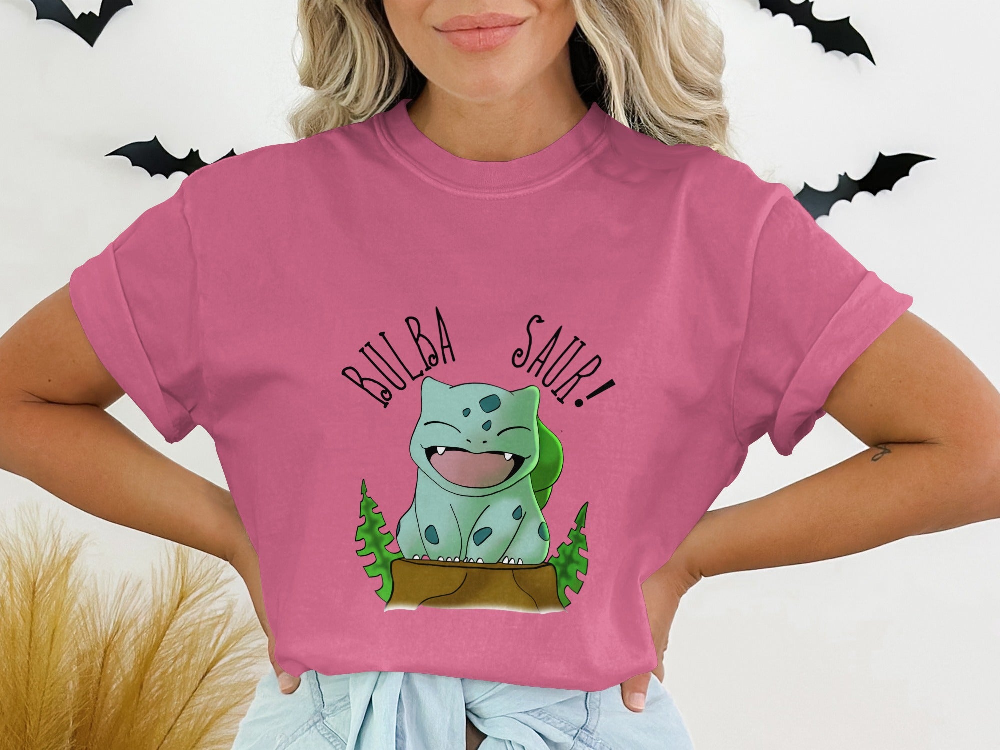 Cute Cartoon Bulbasaur Graphic Printed T-Shirt