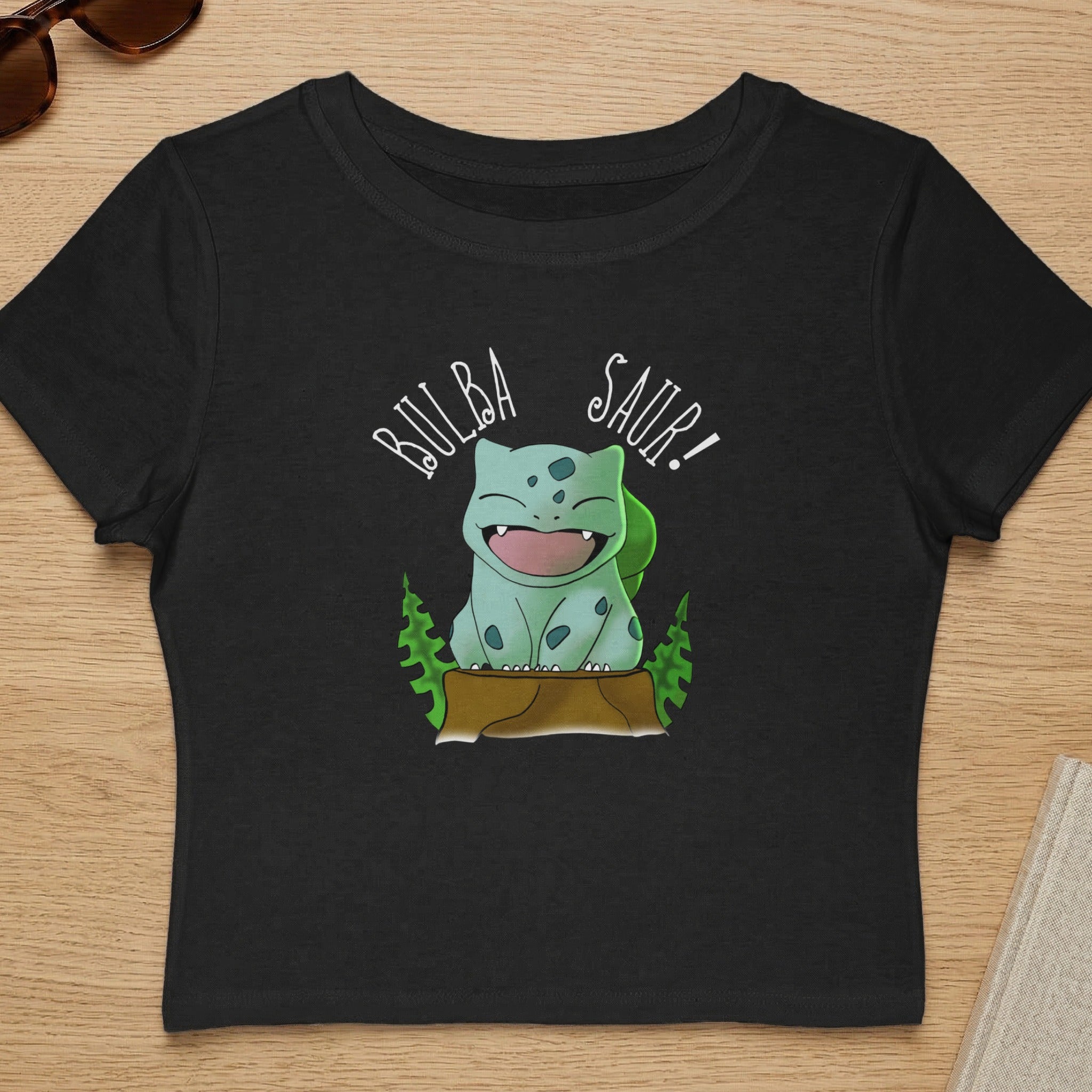 Cute Bulbasaur Inspired Graphic Design Crop Top
