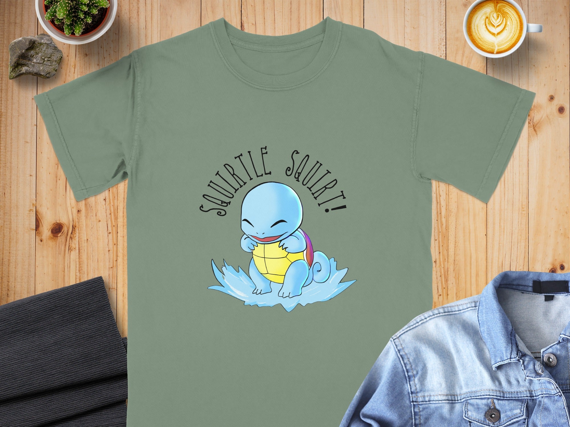 Squirtle Squirt Graphic T-Shirt Cute Cartoon Apparel