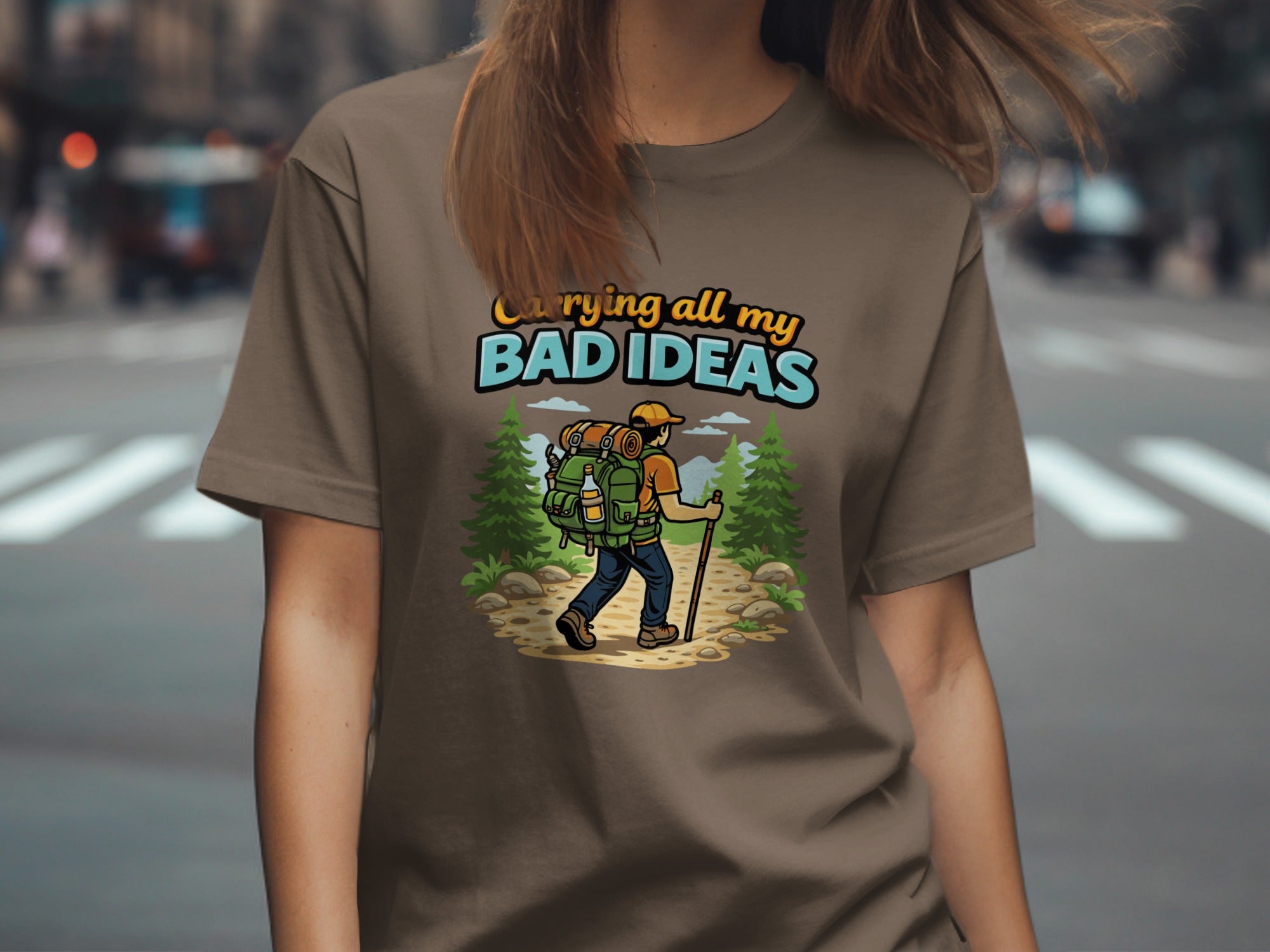 Carrying All My Bad Ideas Graphic Hiking T-shirt