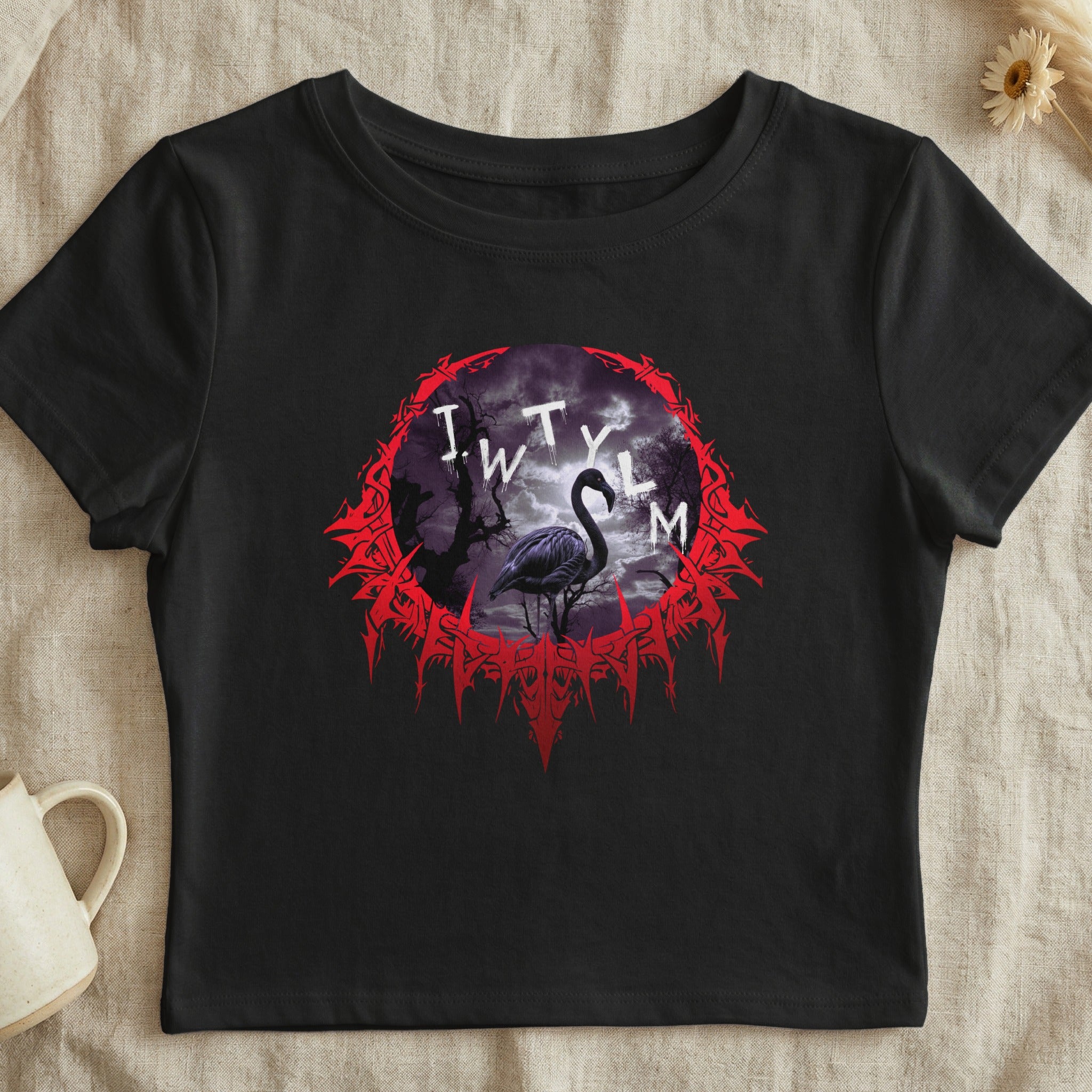 Gothic Flamingo Design with Dark Forest TWTYLM Shirt