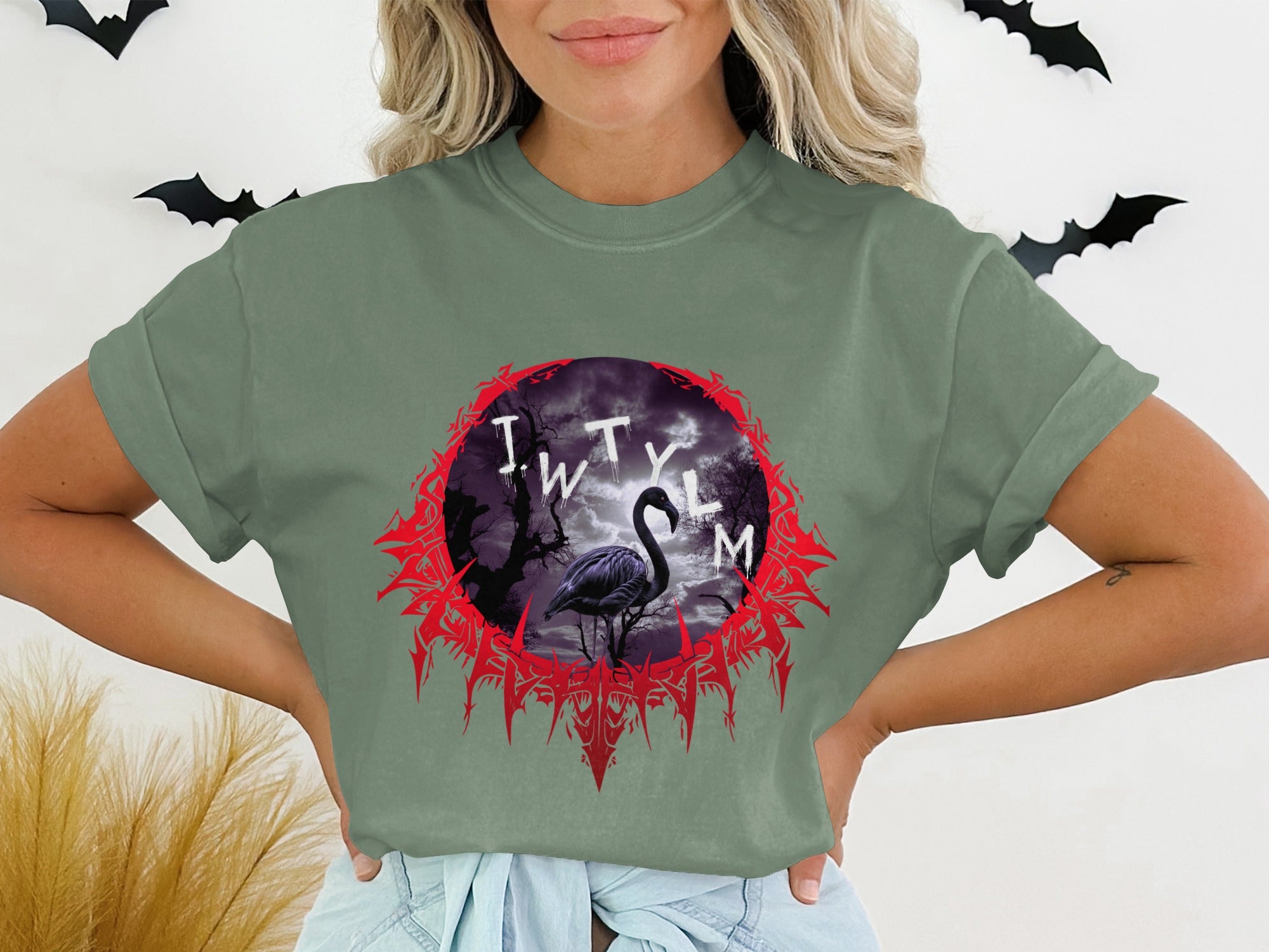 I W T Y M Halloween Crow Graphic T-Shirt