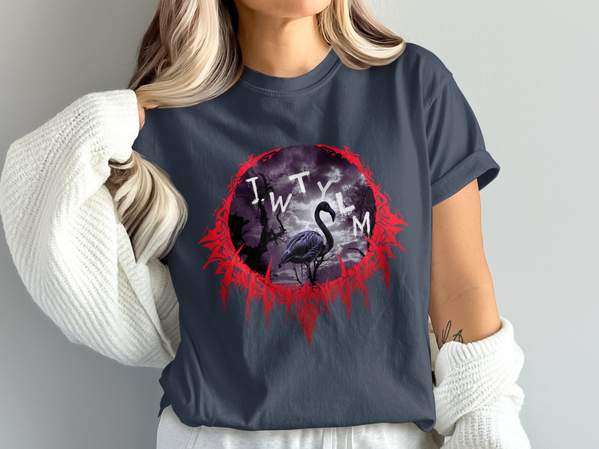 IWYLM Flamingo And Red Design T-shirt