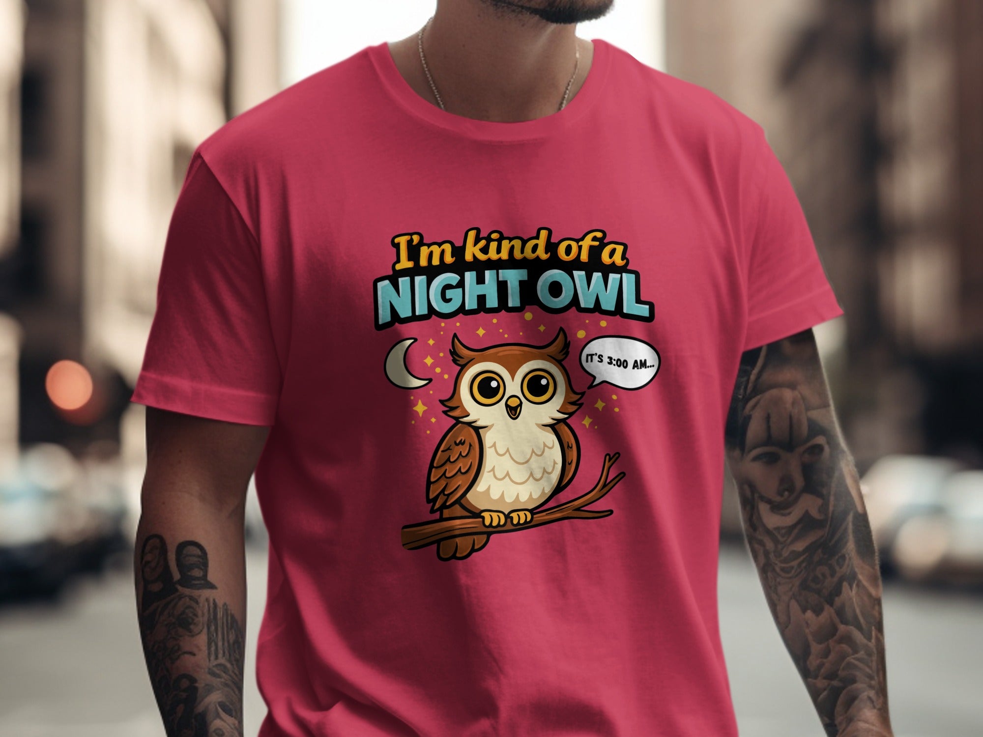 I'm Kind of a Night Owl Cute Owl Design Shirt