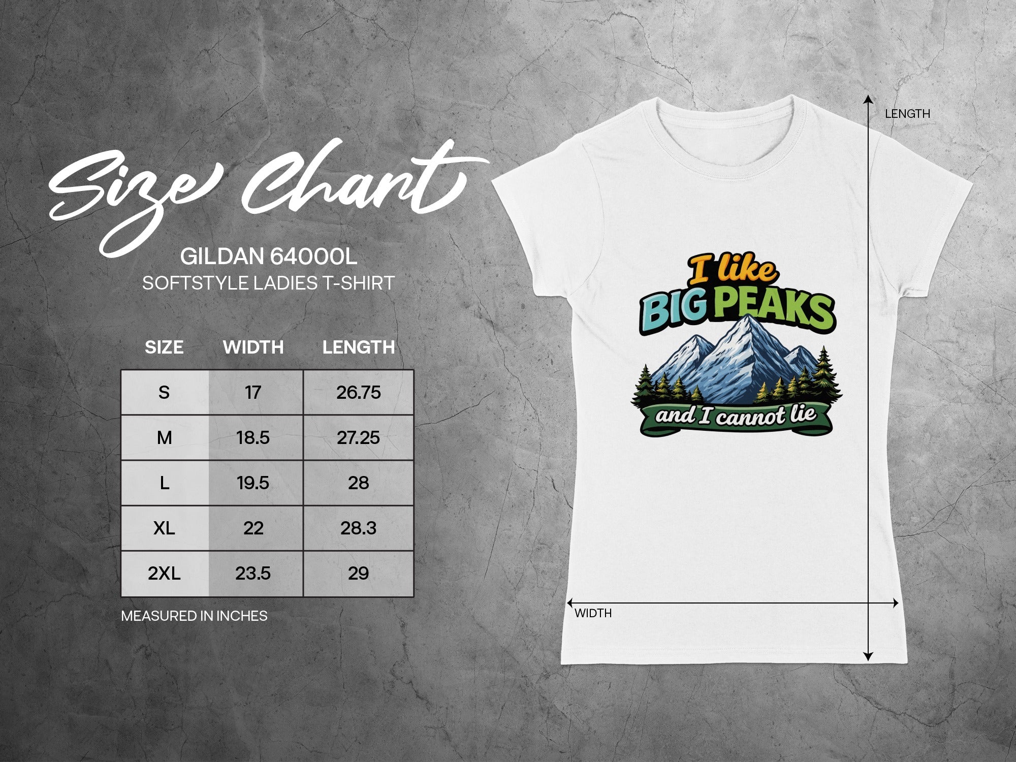 I Like Big Peaks and I Cannot Lie Ladies T-Shirt
