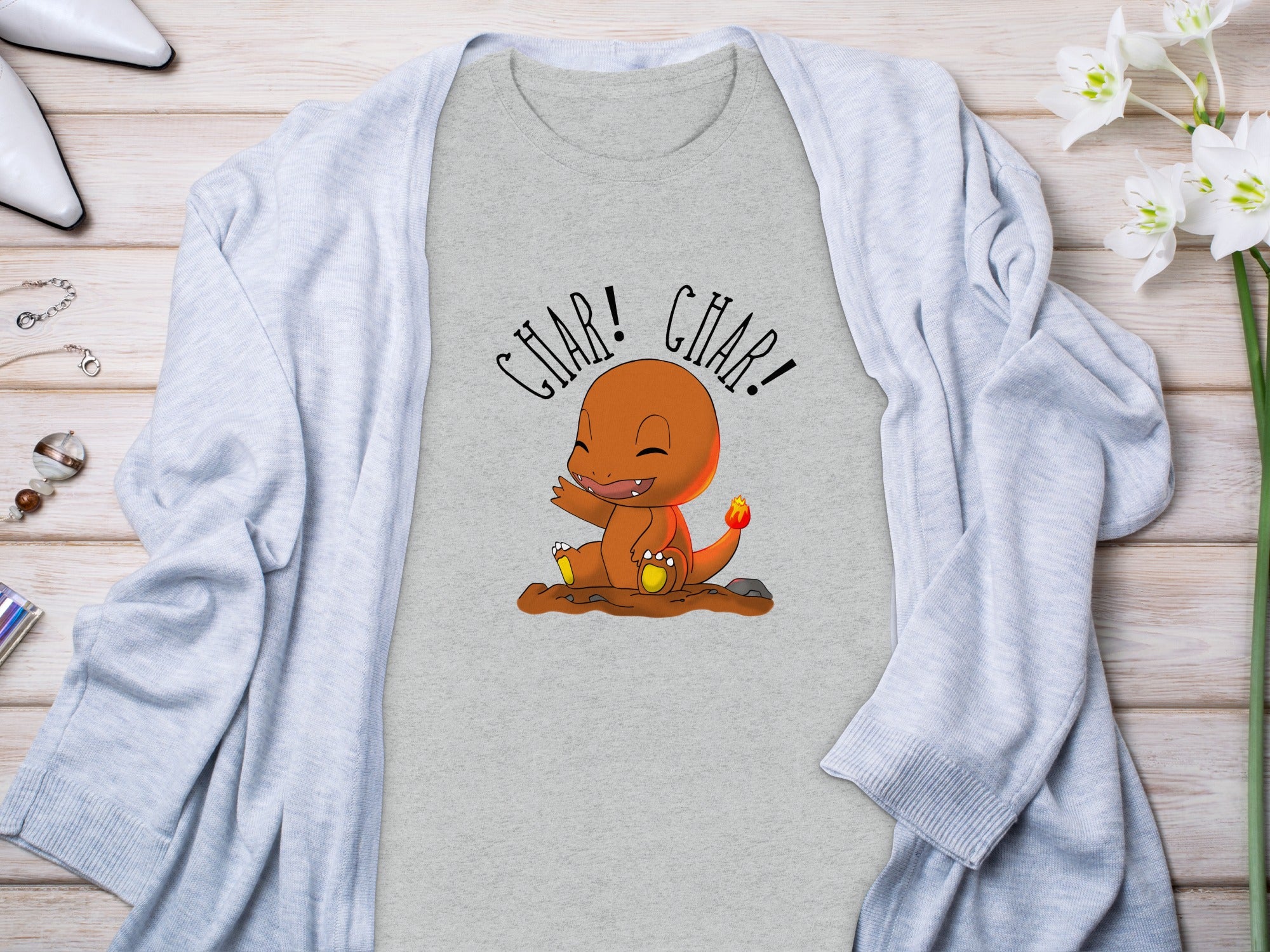 Cute Cartoon Character Char! Char! Graphic Shirt