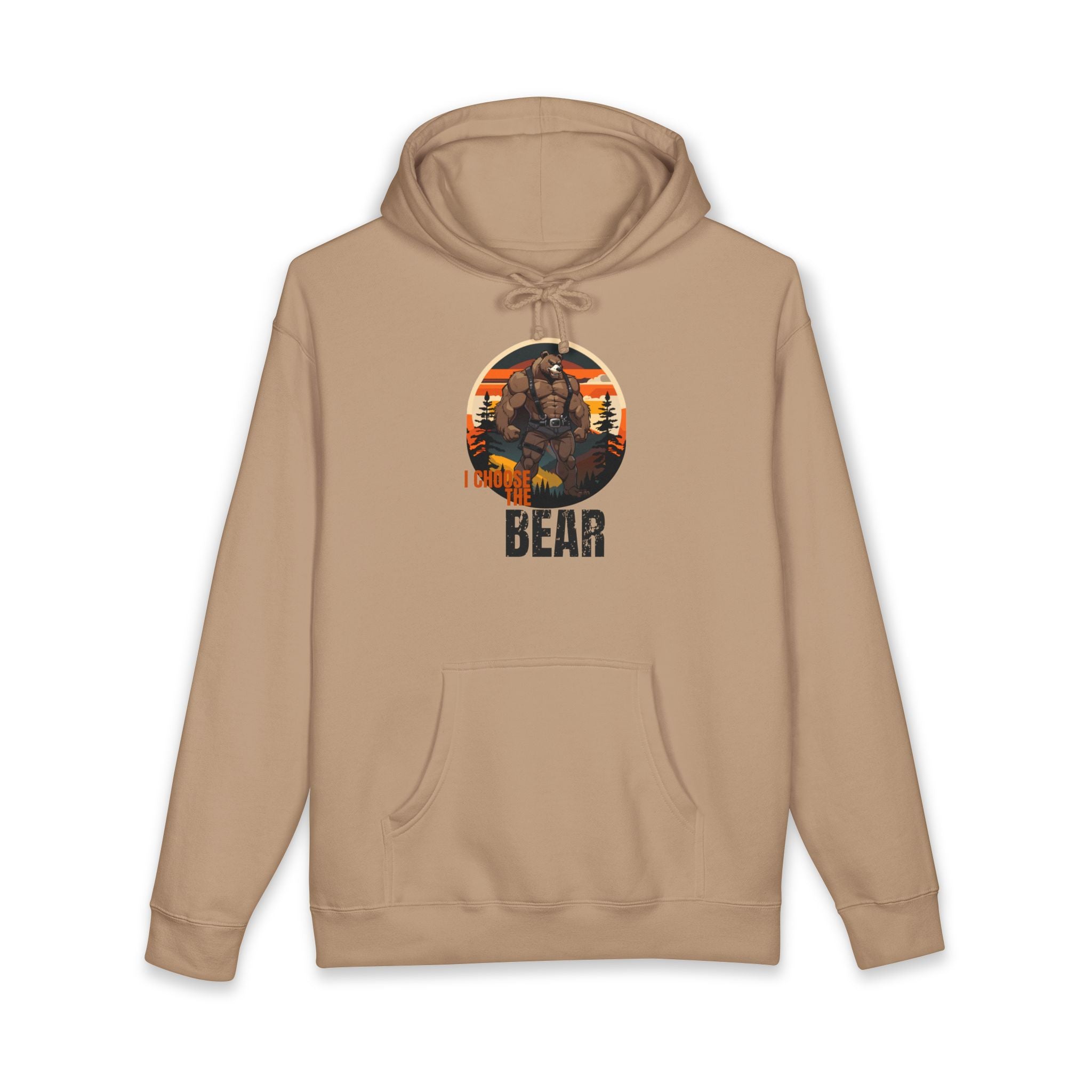 Graphic hoodie with Bigfoot silhouette and the word "BEAR".