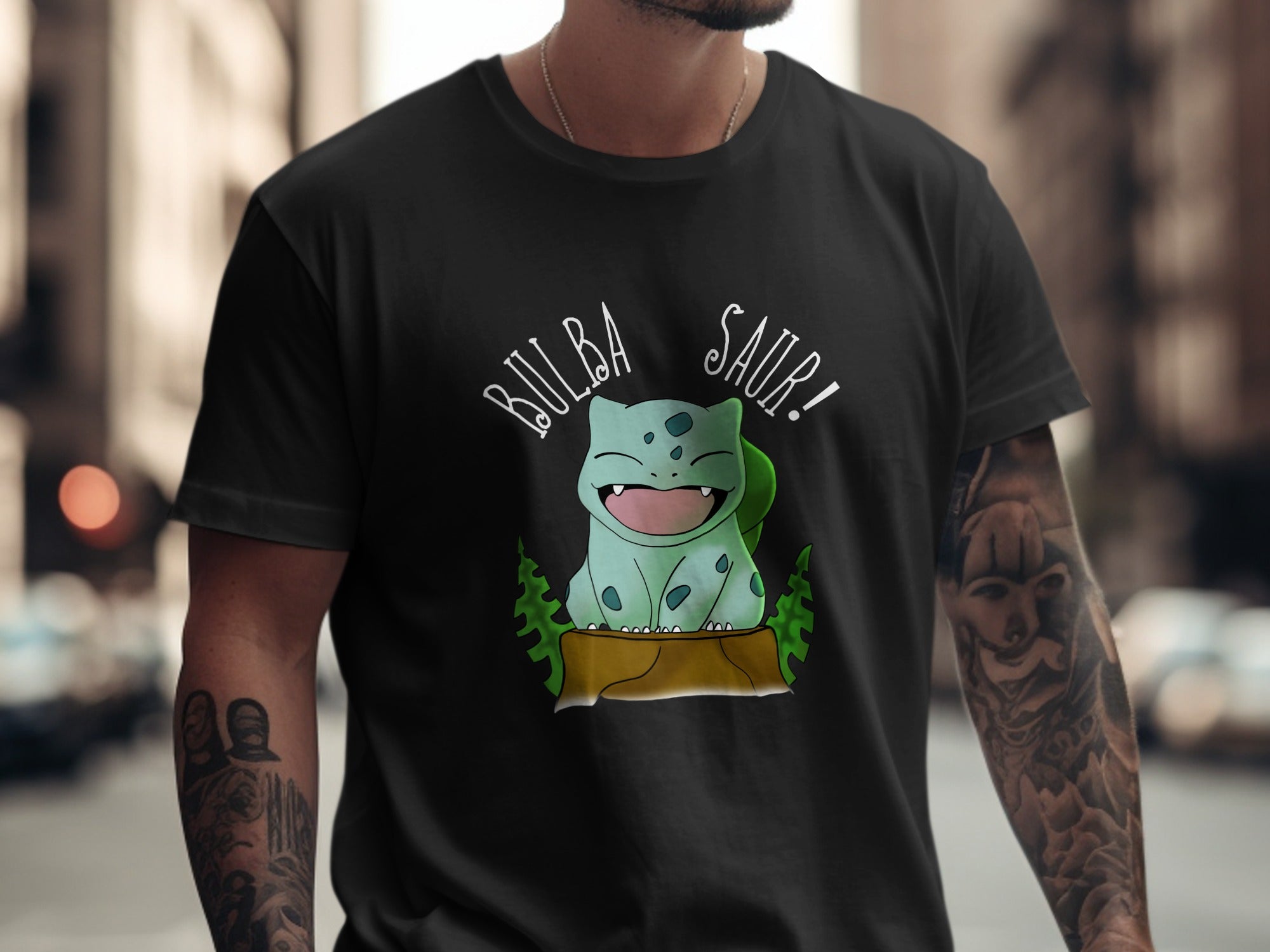 Cute Bulbasaur Graphic Design Casual Streetwear Shirt