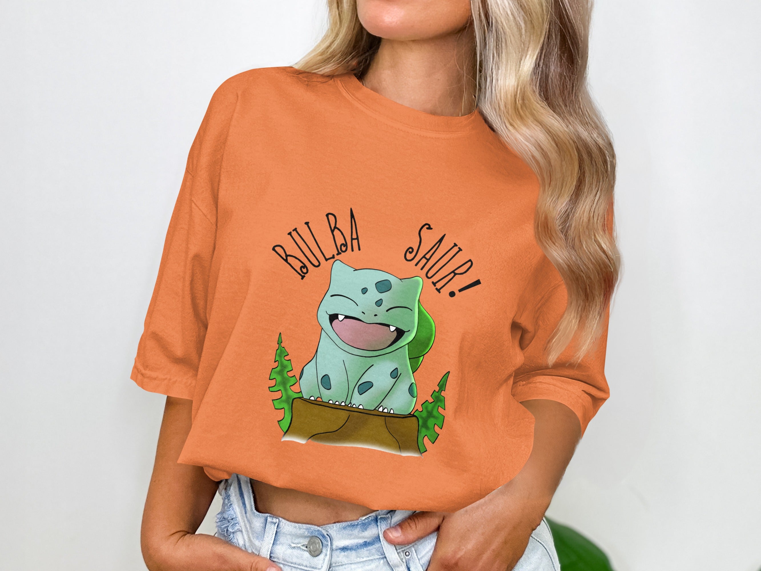 Bulba Saur Cartoon Character Graphic T-shirt