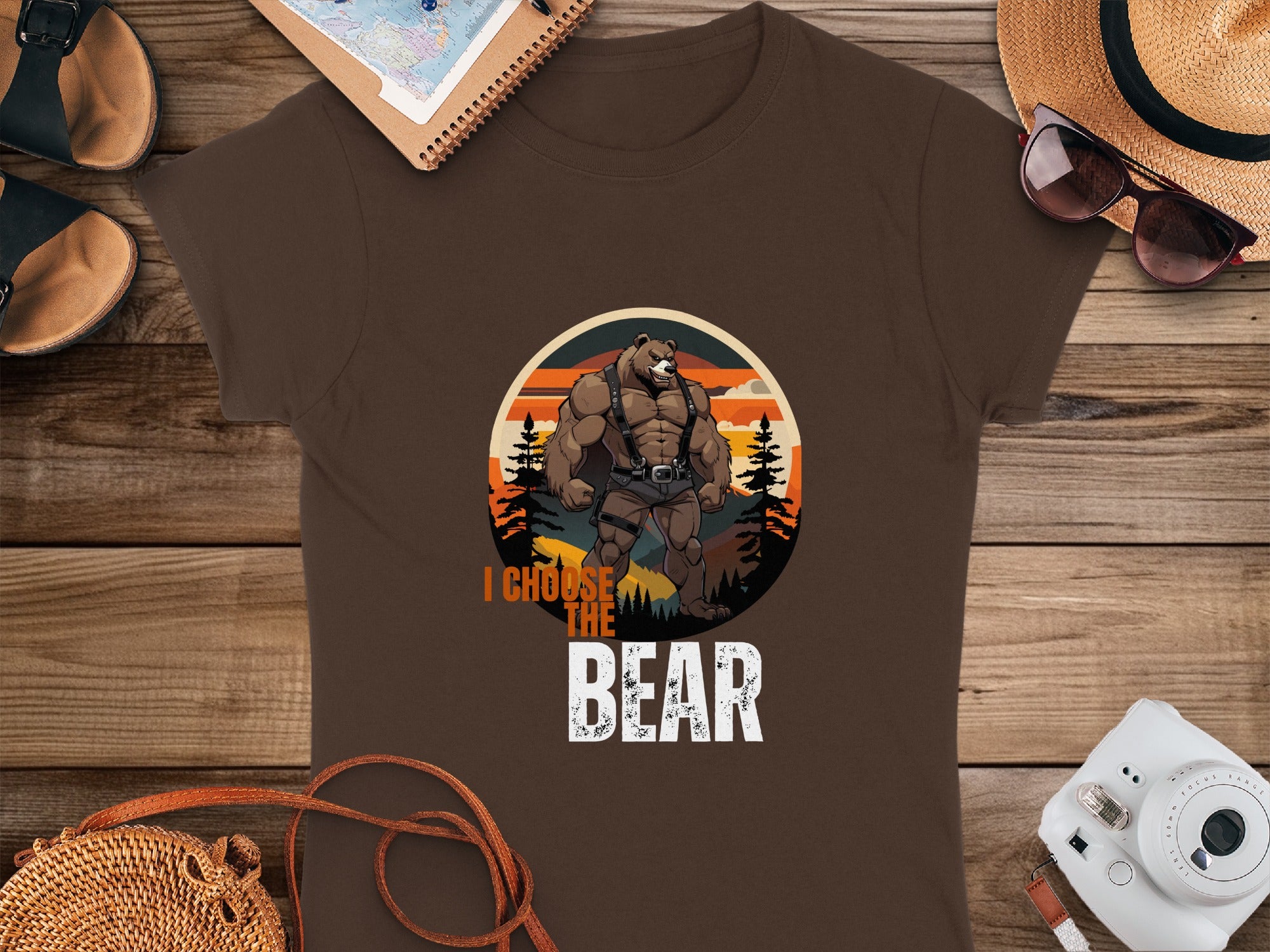 I Choose the Bear Sunset Graphic Shirt for Bear Lovers