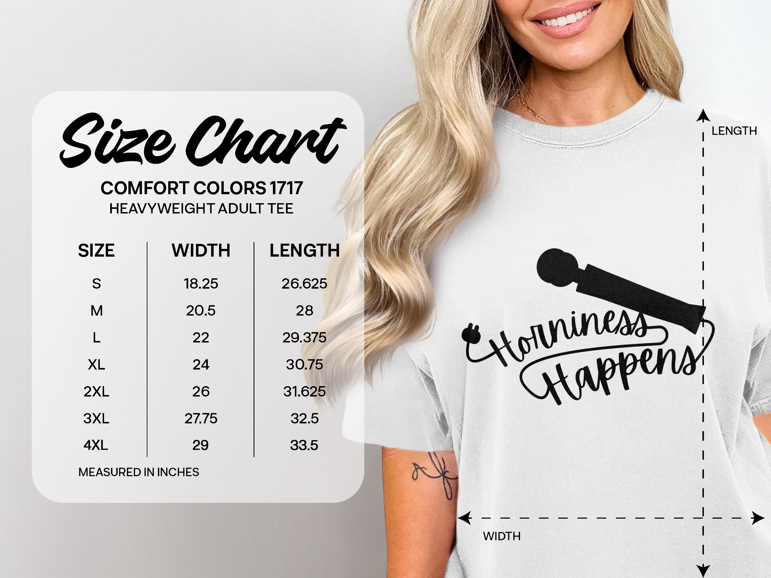 Horniness Happens Comfort Colors 1717 adult tee