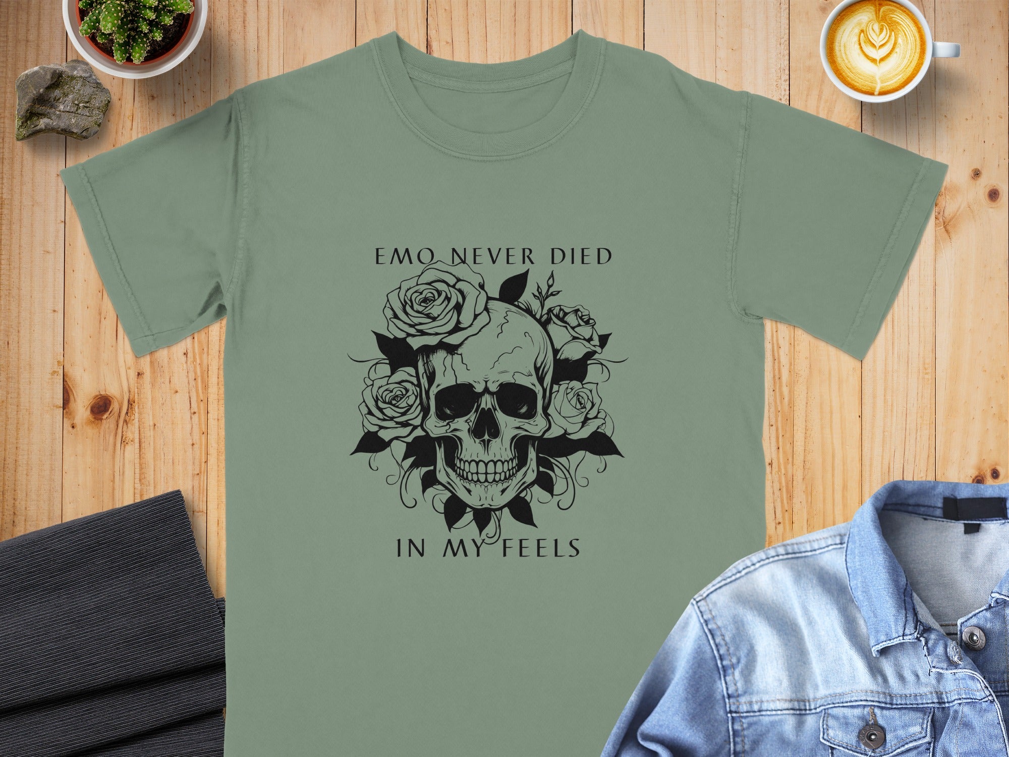 Emo Never Died In My Feels Skull T-Shirt
