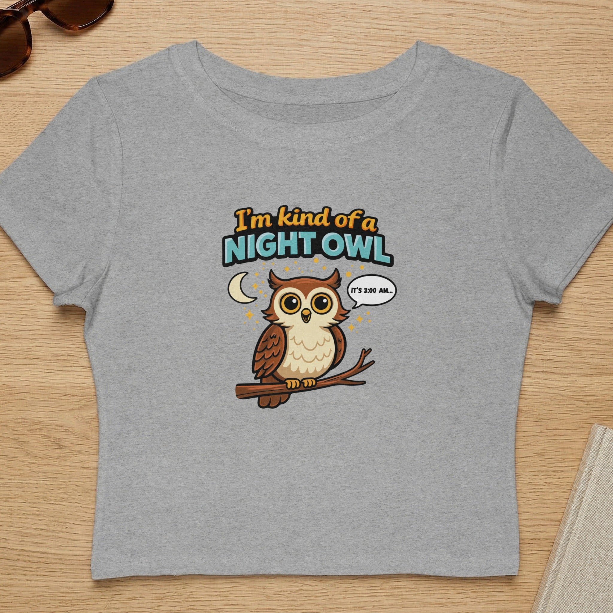 I'm Kind of a Night Owl T-shirt with Cute Owl Design
