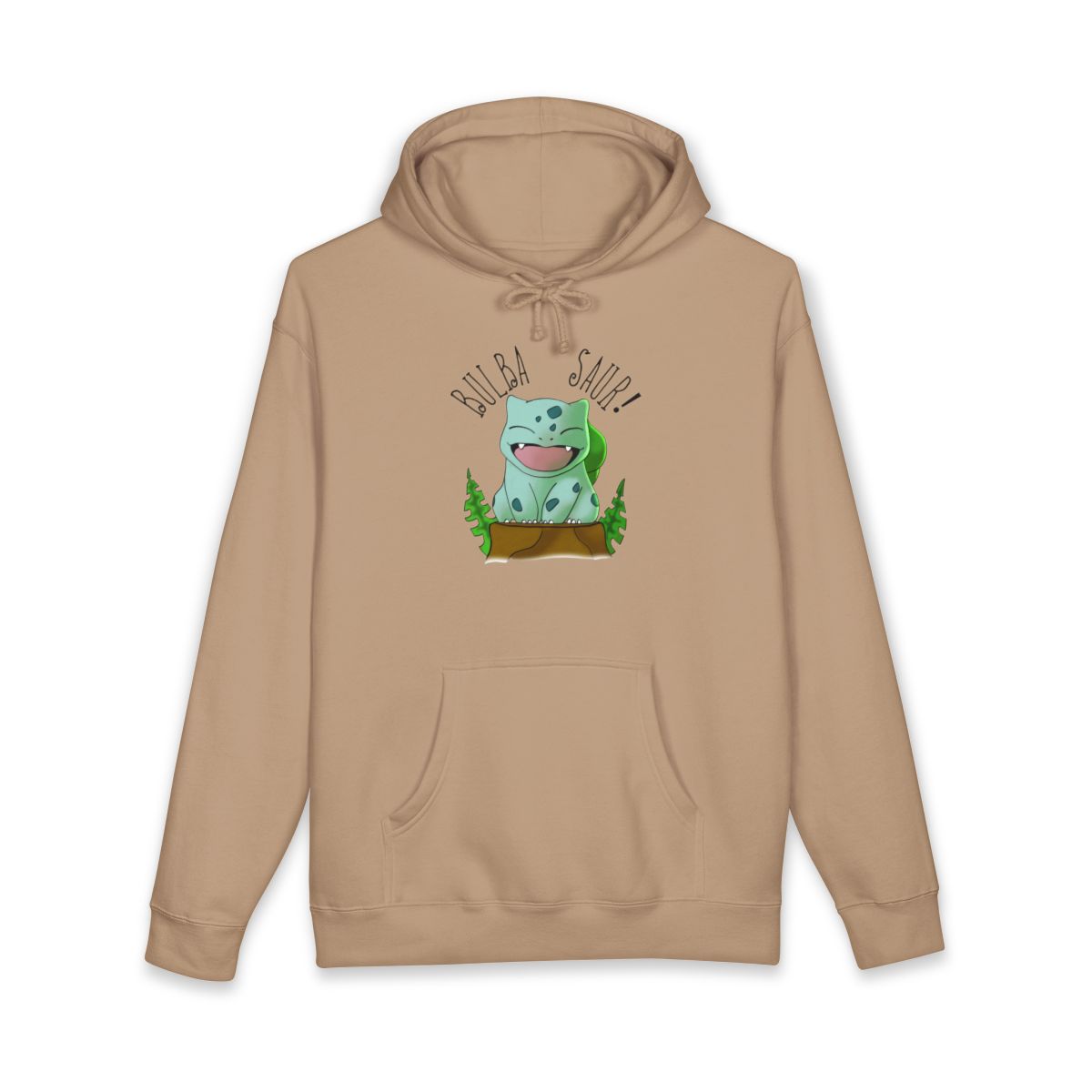 Bulba Saur Green Print Tan Hoodie