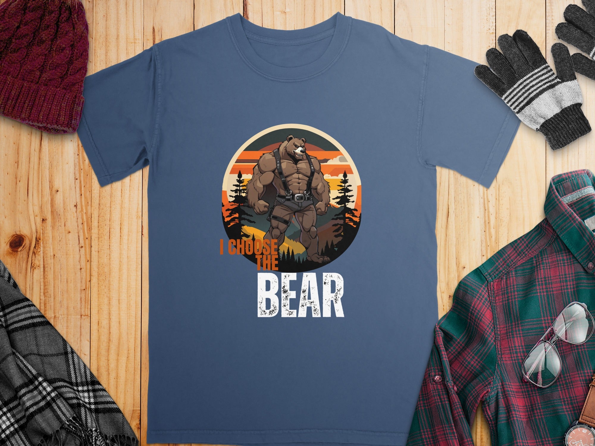 I Choose the Bear Graphic Design Shirt for Men