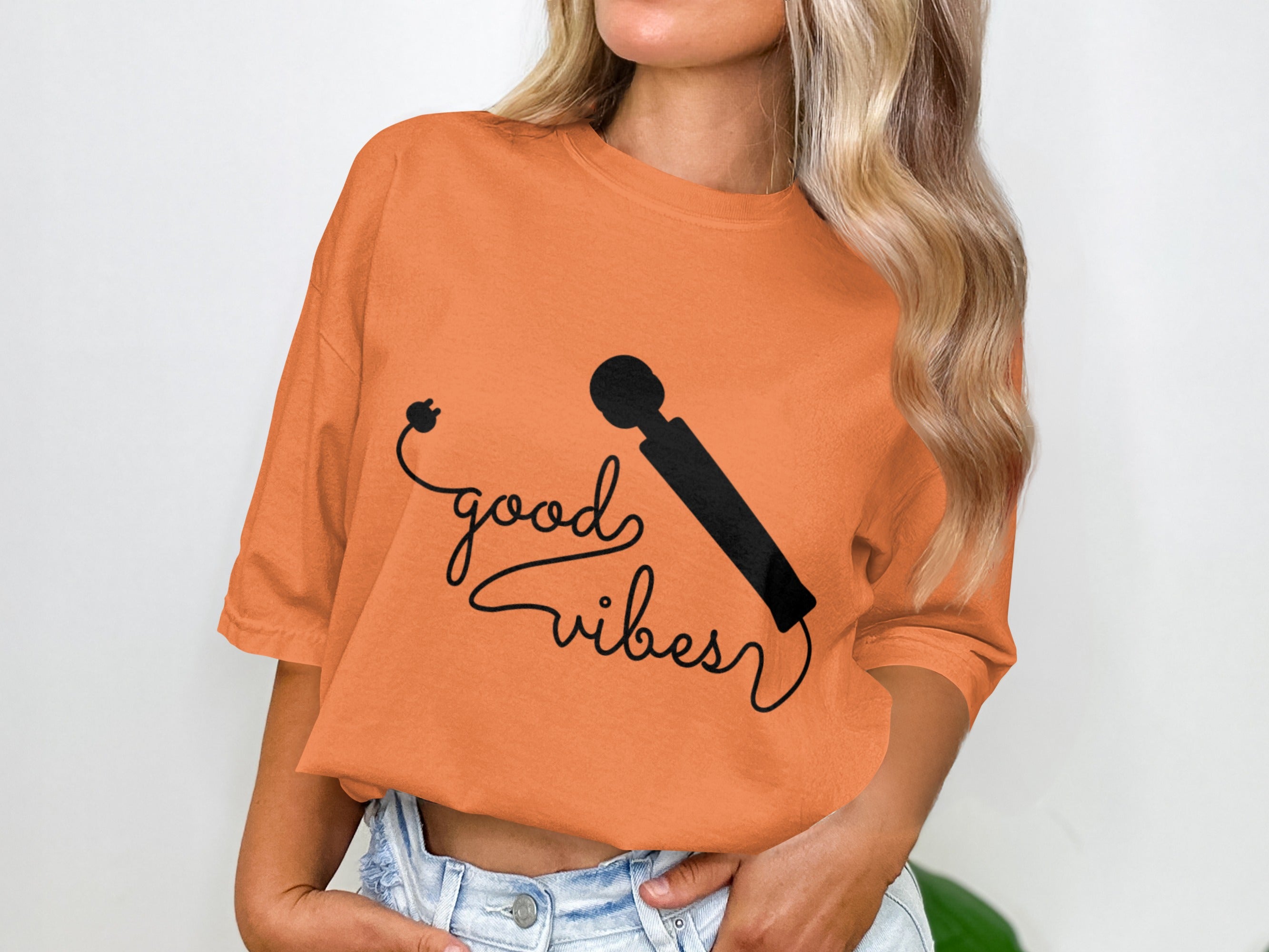 Good Vibes Microphone Graphic Tee Shirt