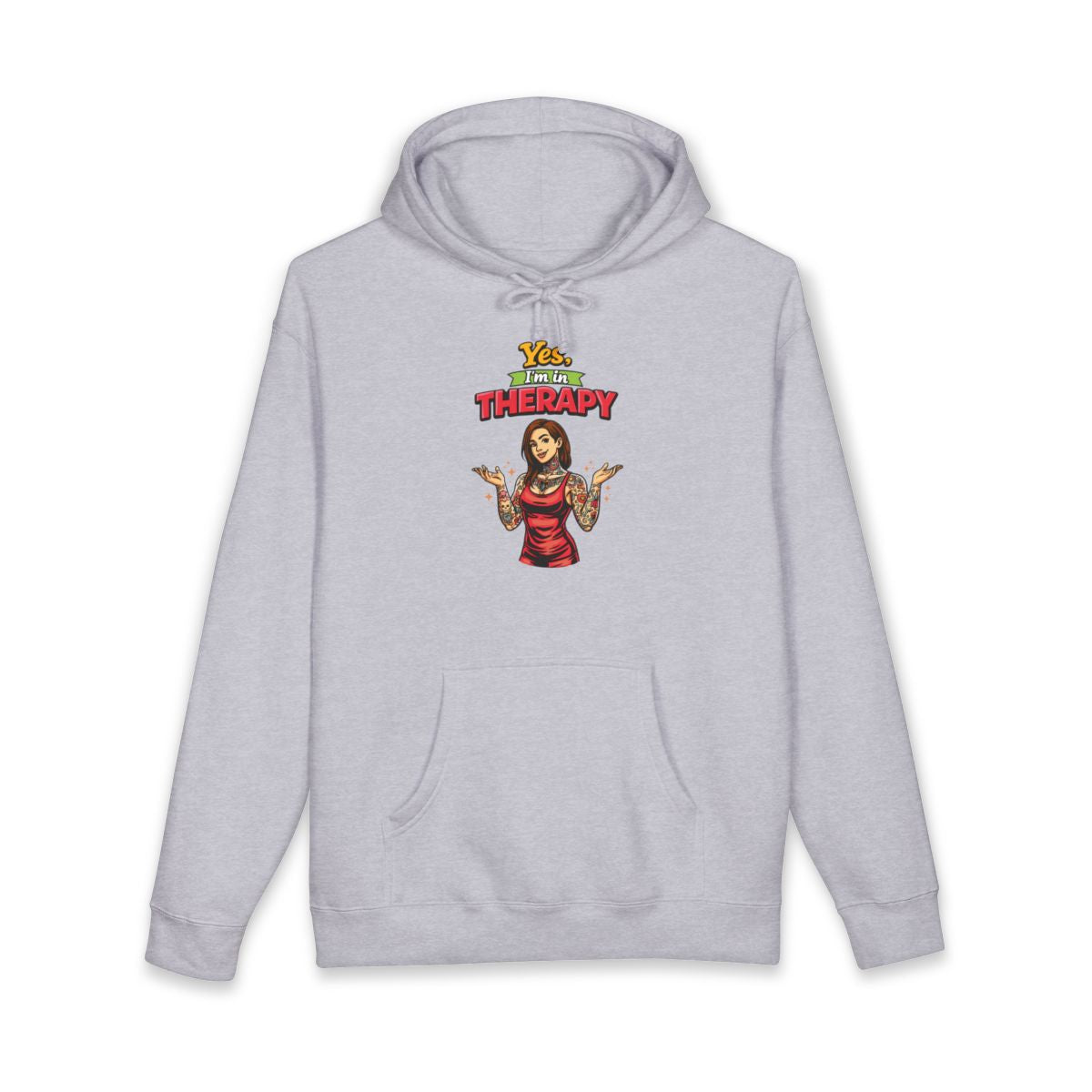 Yes I'm in Therapy Graphic Hoodie For Casual Wear